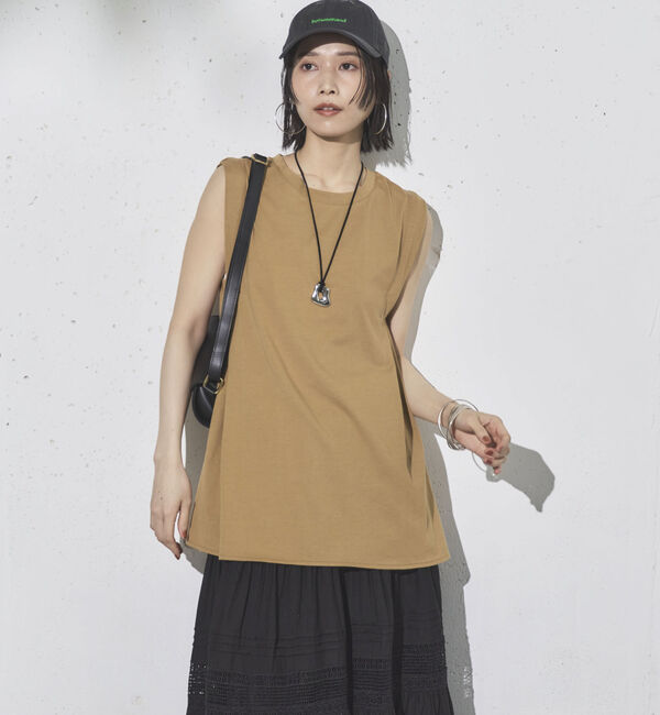 Doux archives「タックデザインノースリプルオーバー」|タンクトップ|