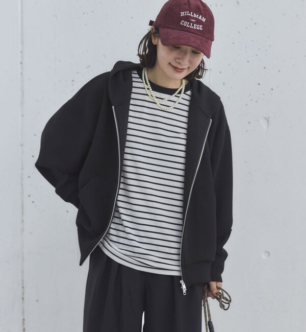 Doux archives「Ｗ　ＺＩＰ　ボンディングＢＩＧパーカー」|パーカー|BLACK