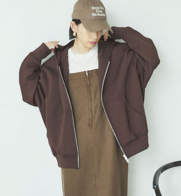Doux archives「Ｗ　ＺＩＰ　ボンディングＢＩＧパーカー」|パーカー|BROWN