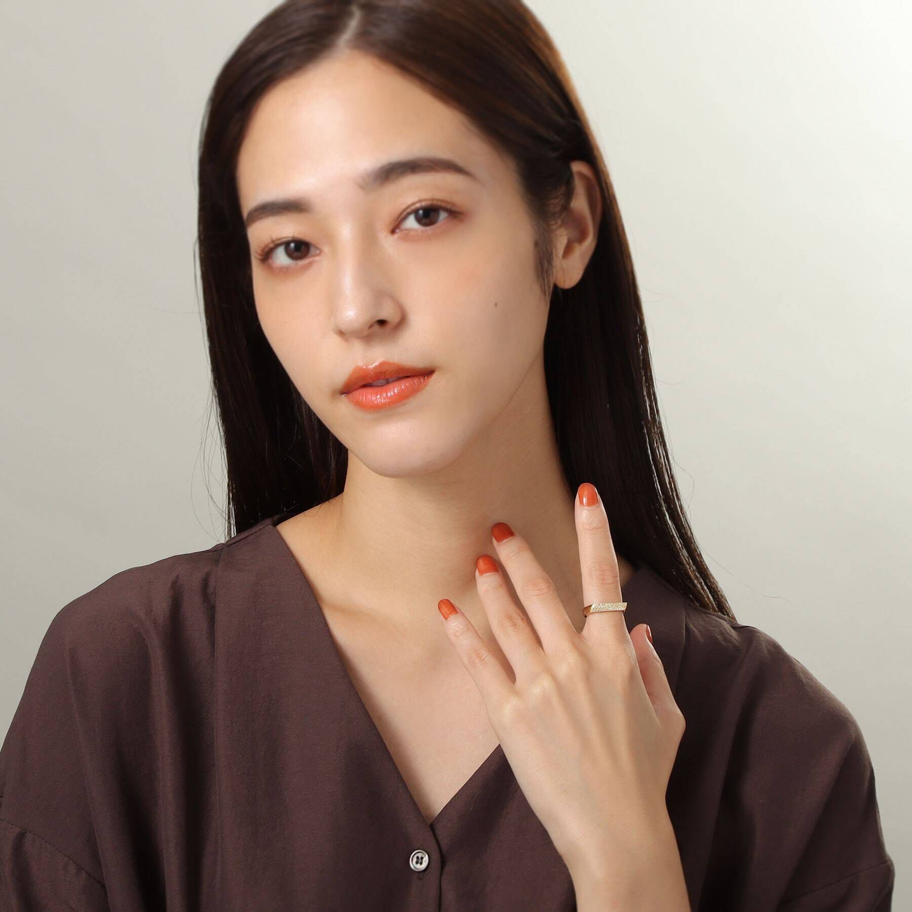 COCOSHNIK「K18ダイヤモンド シフトスクエア リング」|リング|