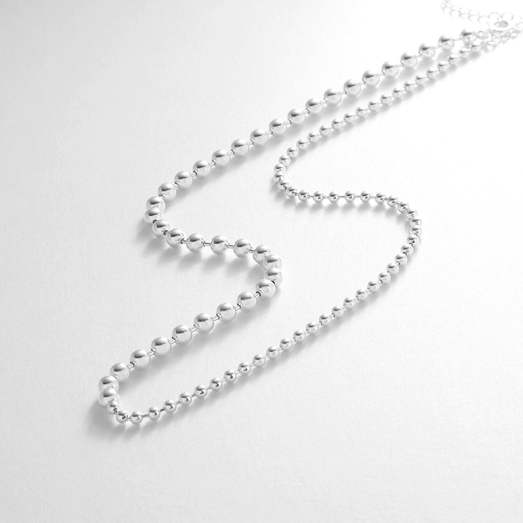 COCOSHNIK ONKITSCH「シルバー デザインチェーン ミックスボールネックレス」|ネックレス|