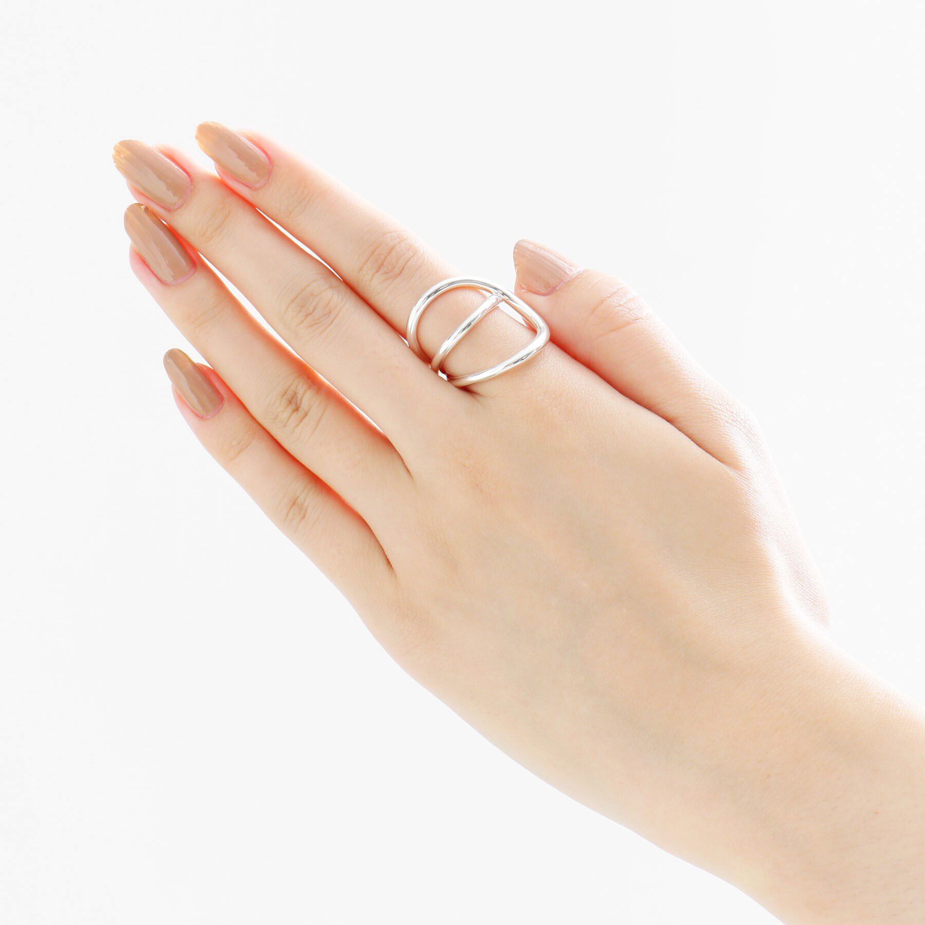 COCOSHNIK ONKITSCH「シルバー リングイヤーカフ ワイドハング」|リング|