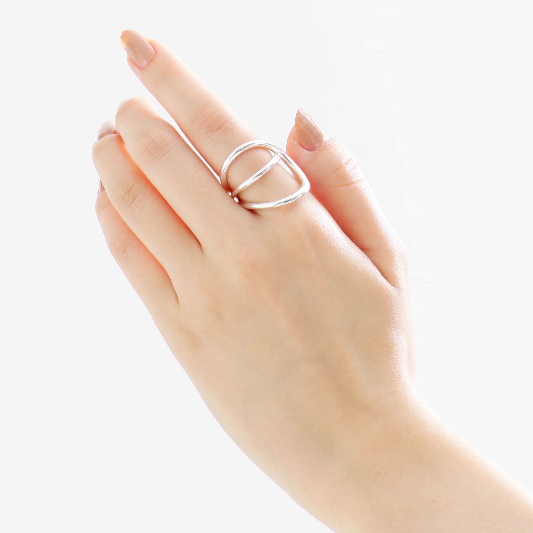 COCOSHNIK ONKITSCH「シルバー リングイヤーカフ ワイドハング」|リング|