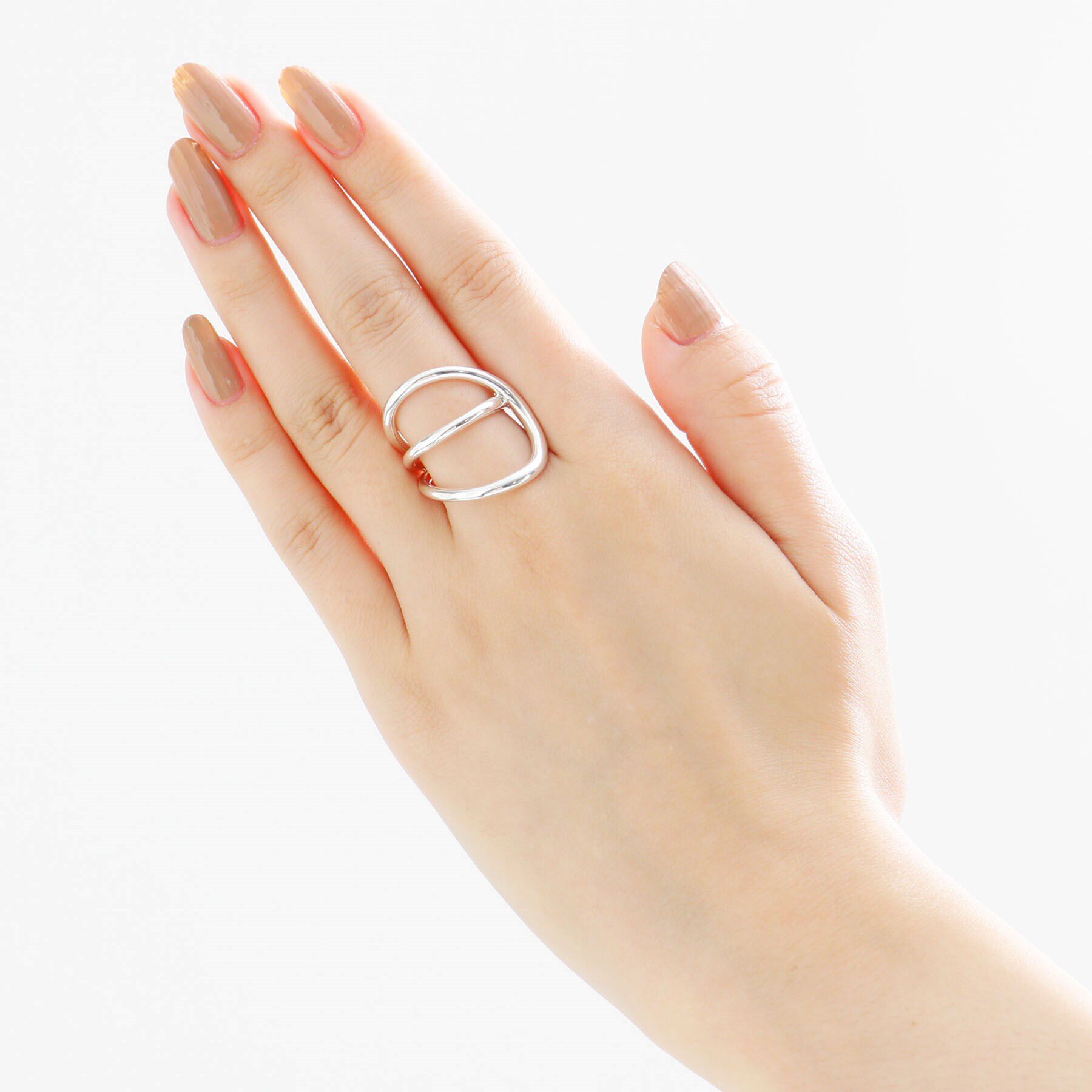 COCOSHNIK ONKITSCH「シルバー リングイヤーカフ ワイドハング」|リング|