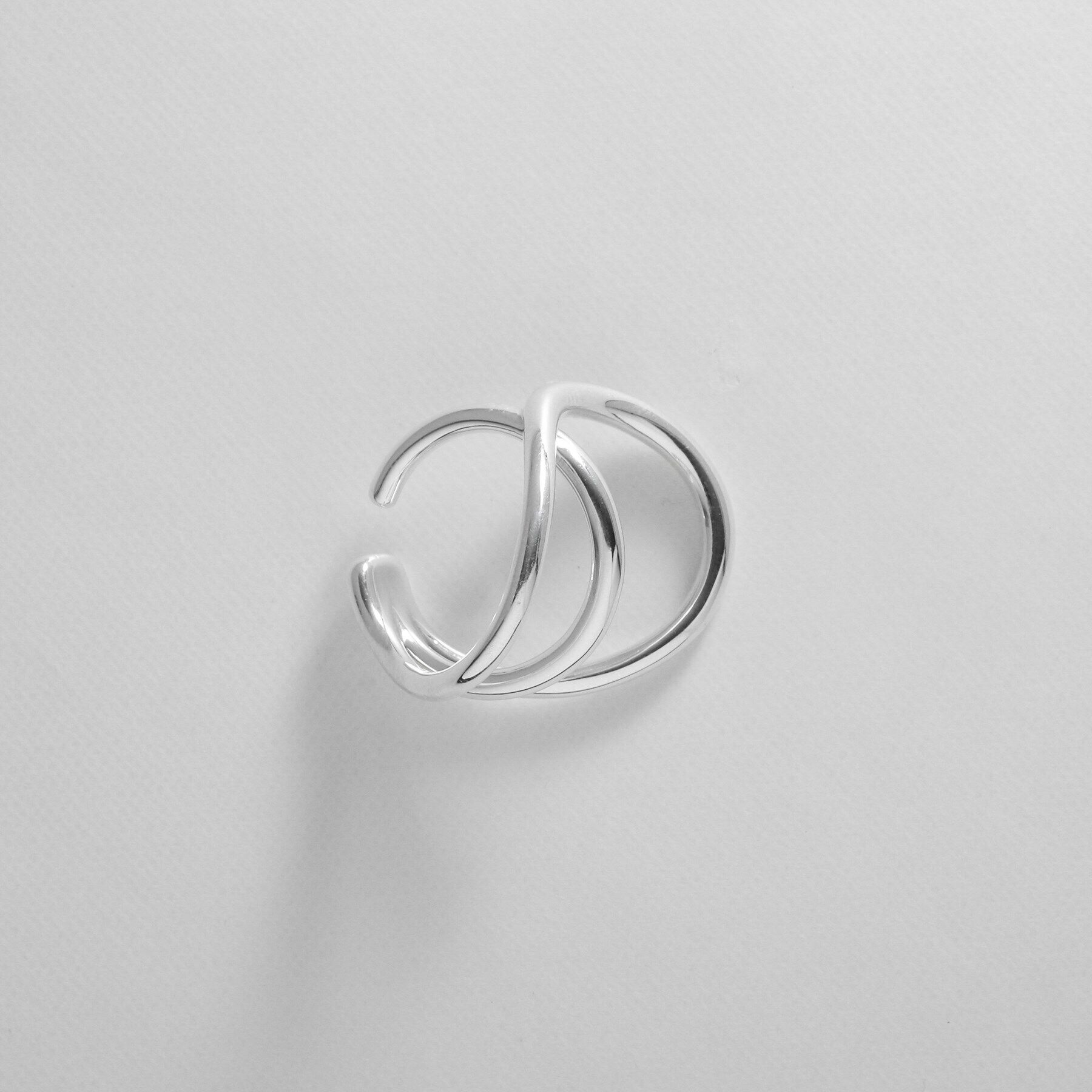 COCOSHNIK ONKITSCH「シルバー リングイヤーカフ ワイドハング」|リング|