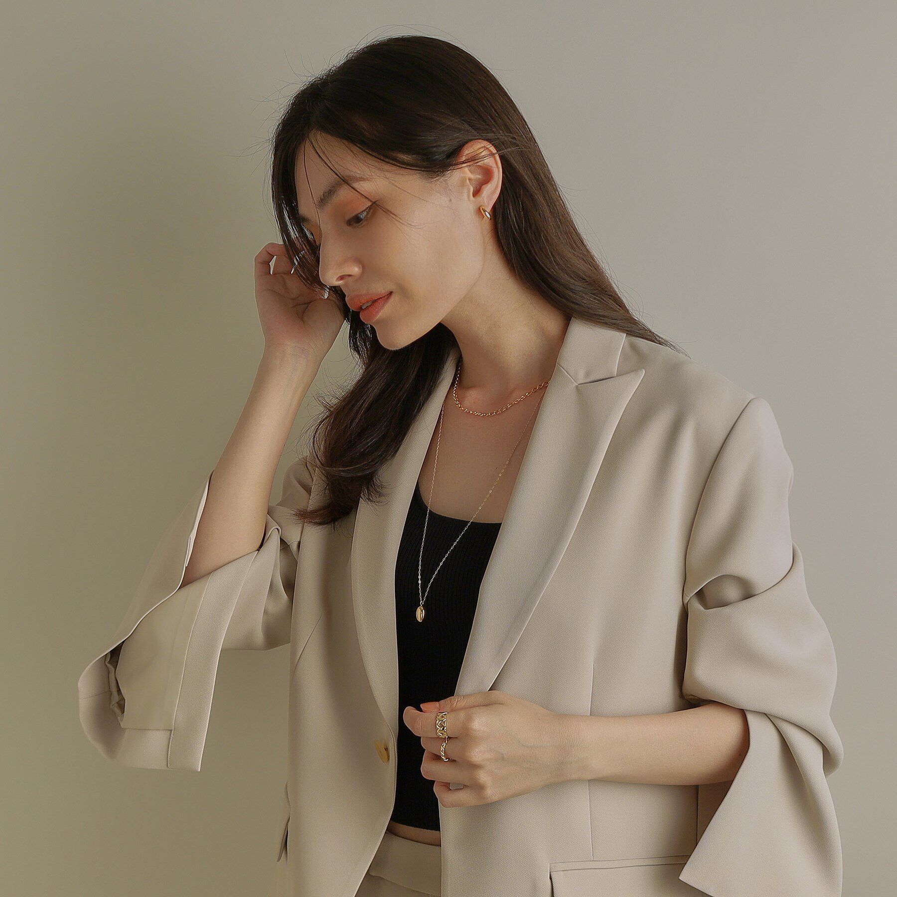 COCOSHNIK「K10メッシュパターン リング大」|リング|