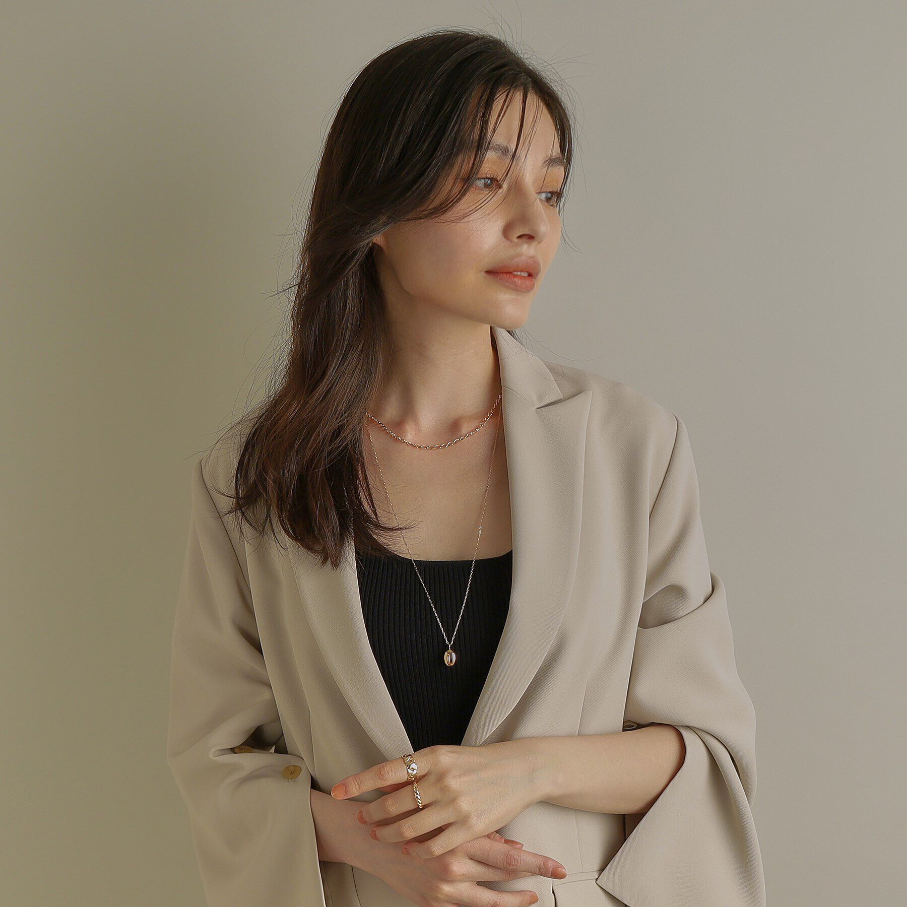 COCOSHNIK「K10メッシュパターン リング大」|リング|