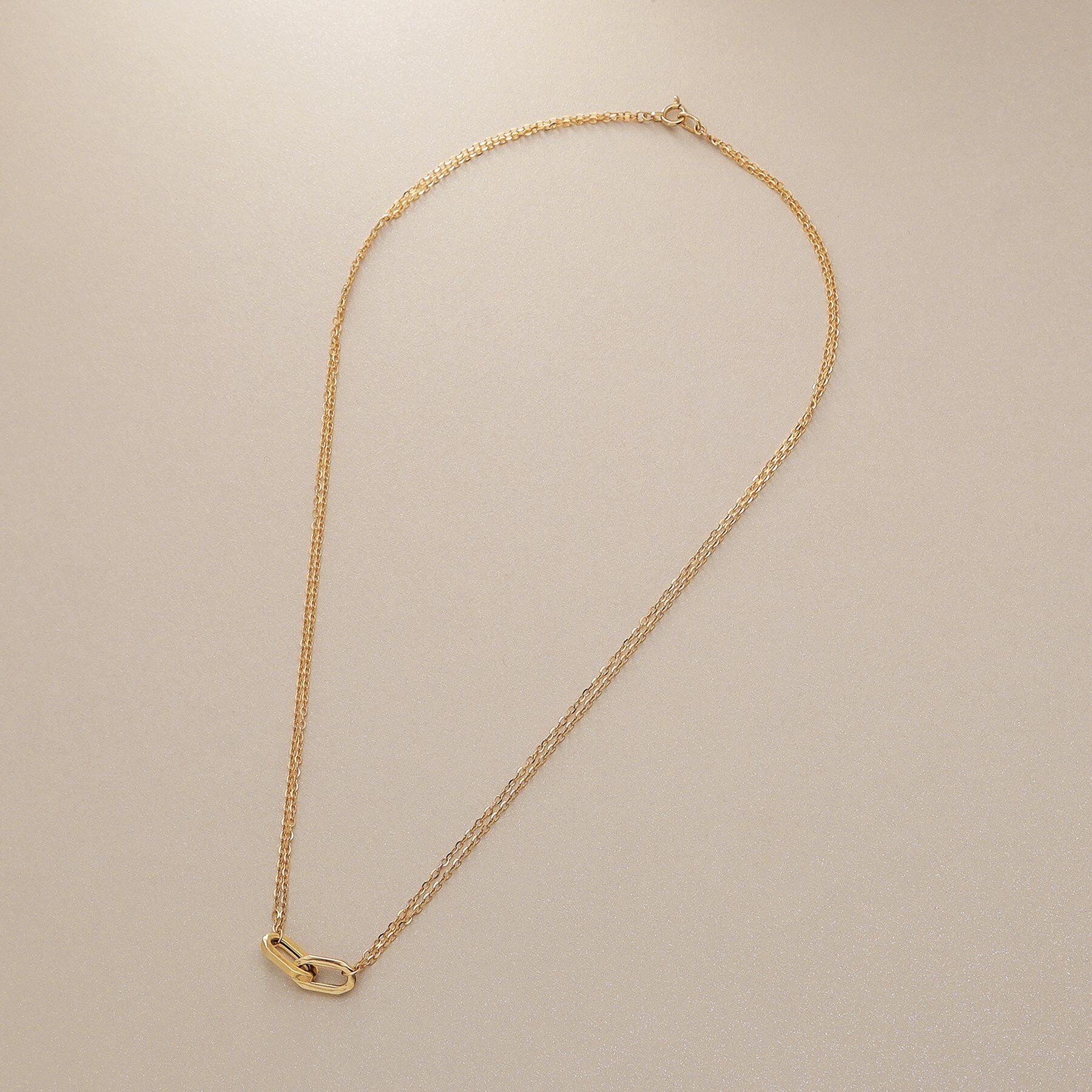 COCOSHNIK「K18中空オクタゴンリンクチェーン ネックレス」|ネックレス|