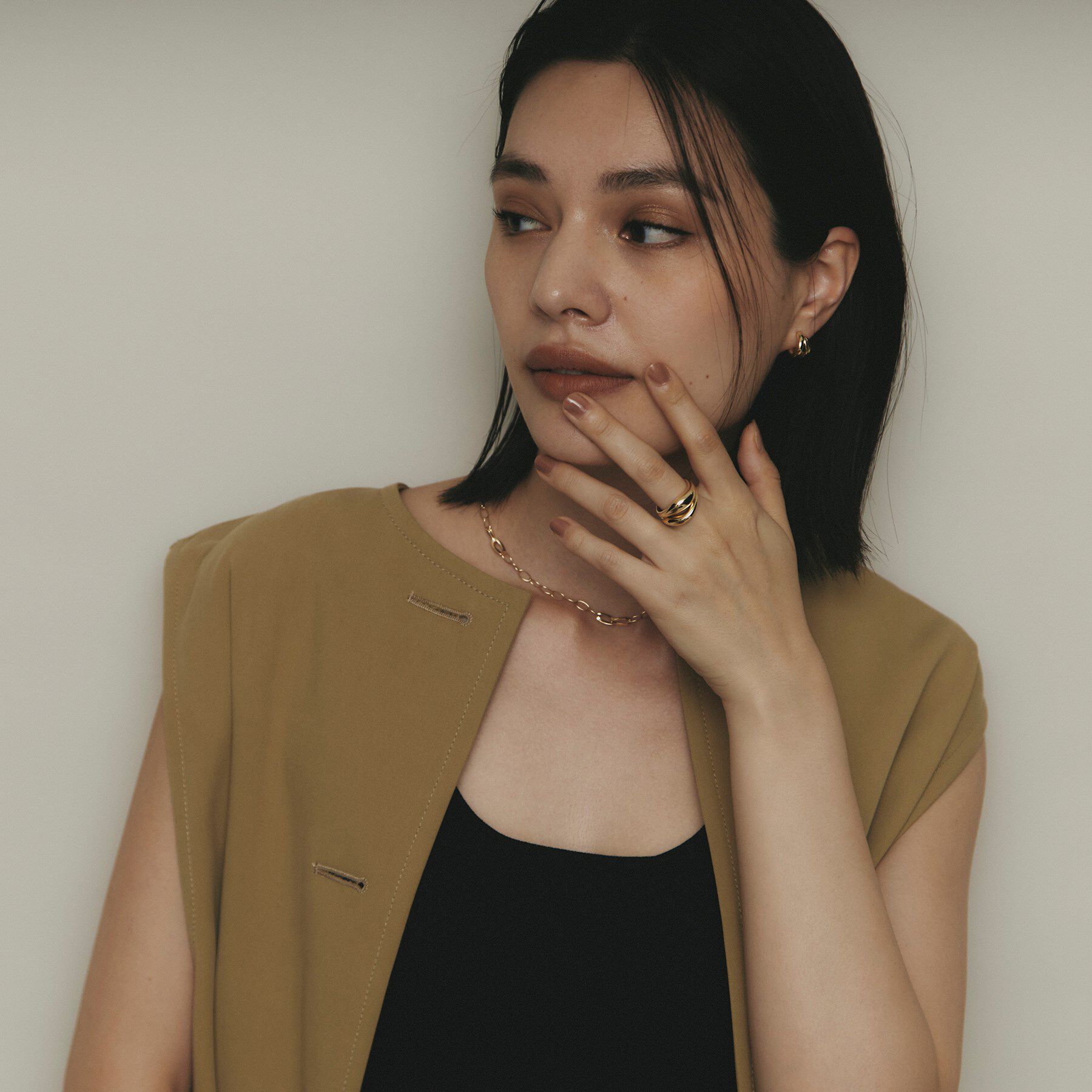 COCOSHNIK「K10Sカーブスタック リング」|リング|