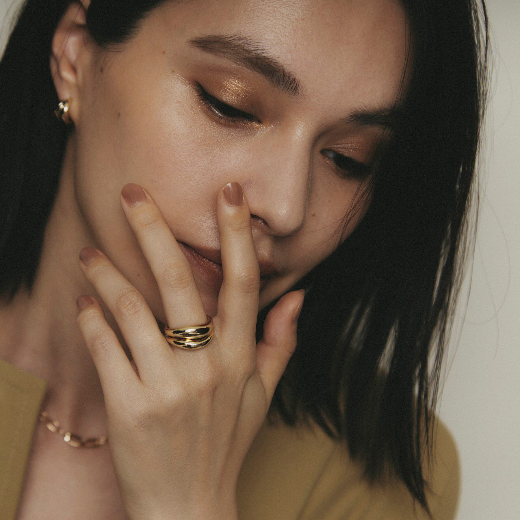 COCOSHNIK「K10Sカーブスタック リング」|リング|