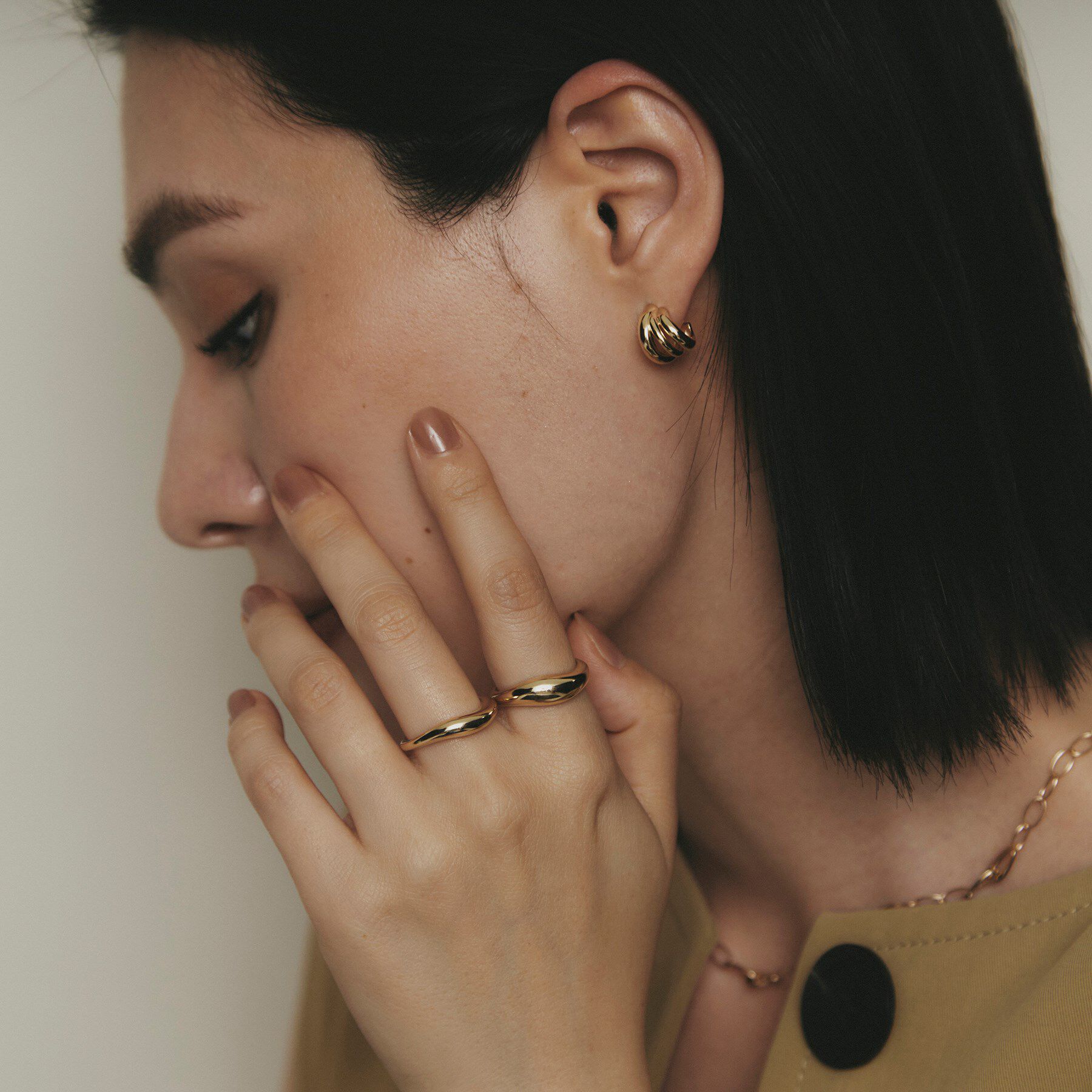 COCOSHNIK「K10Sカーブスタック リング」|リング|