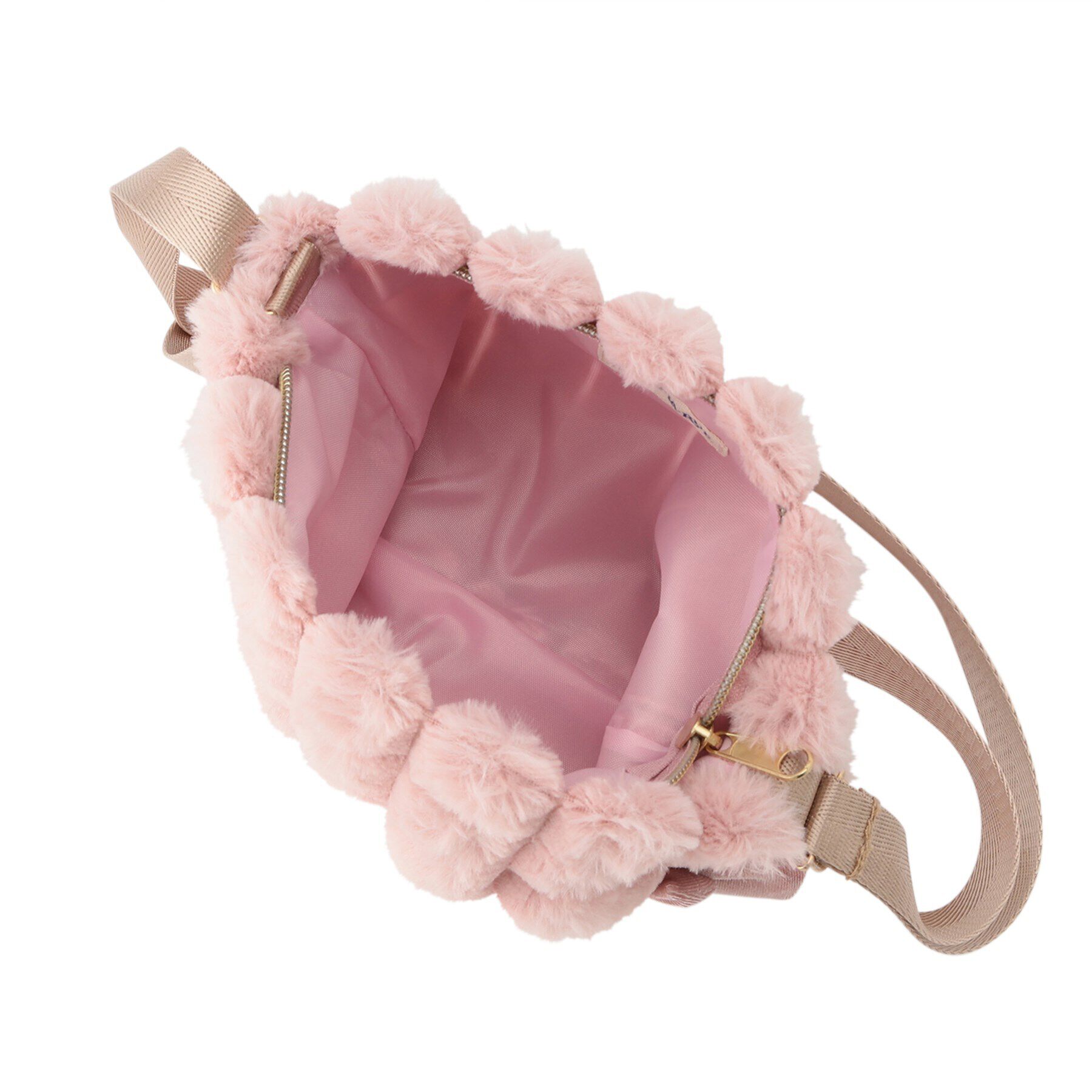 SHOO･LA･RUE「ストライプフェイクファーポシェット」|ショルダー・メッセンジャー|