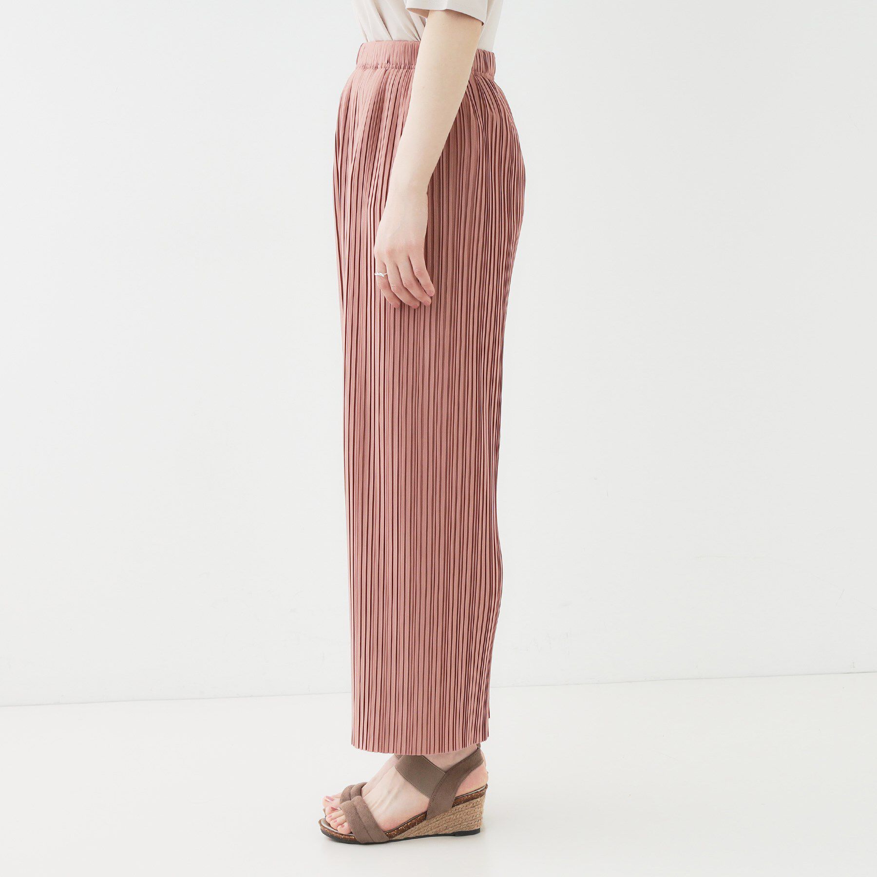 SHOO･LA･RUE「【洗える】楽してほっそり見え カットプリーツパンツ」|その他|