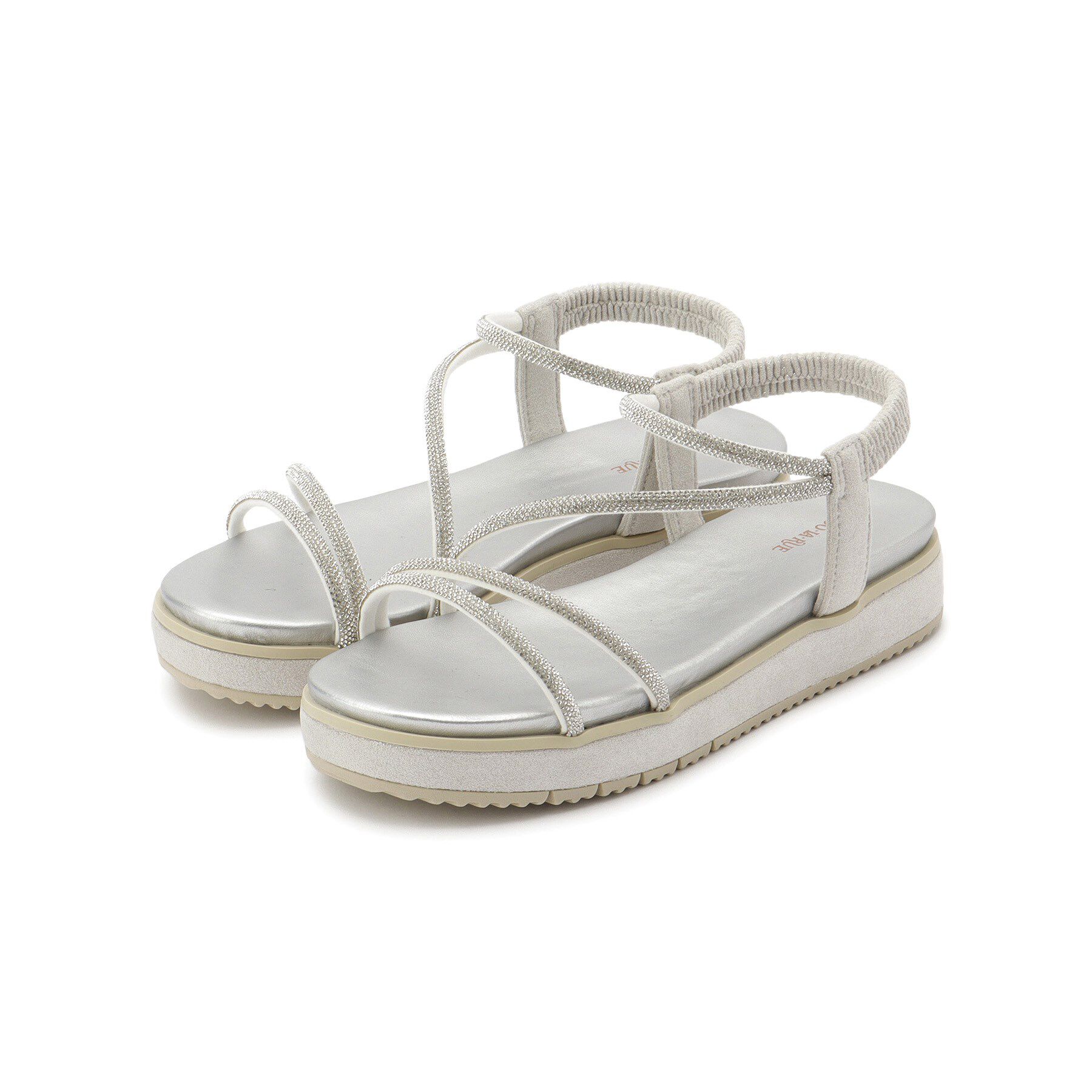 SHOO･LA･RUE「キラキラループサンダル」|サンダル|シルバー(006)
