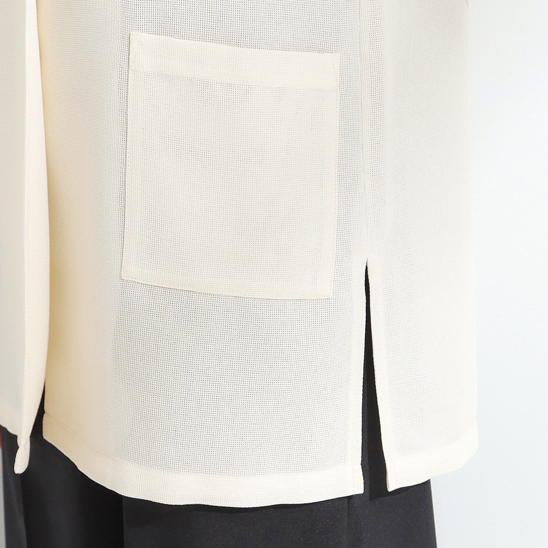 SHOO･LA･RUE「【S-LL】夏のレイヤードコーデに さらりと着られるメッシュジレ」|ベスト・ジレ|