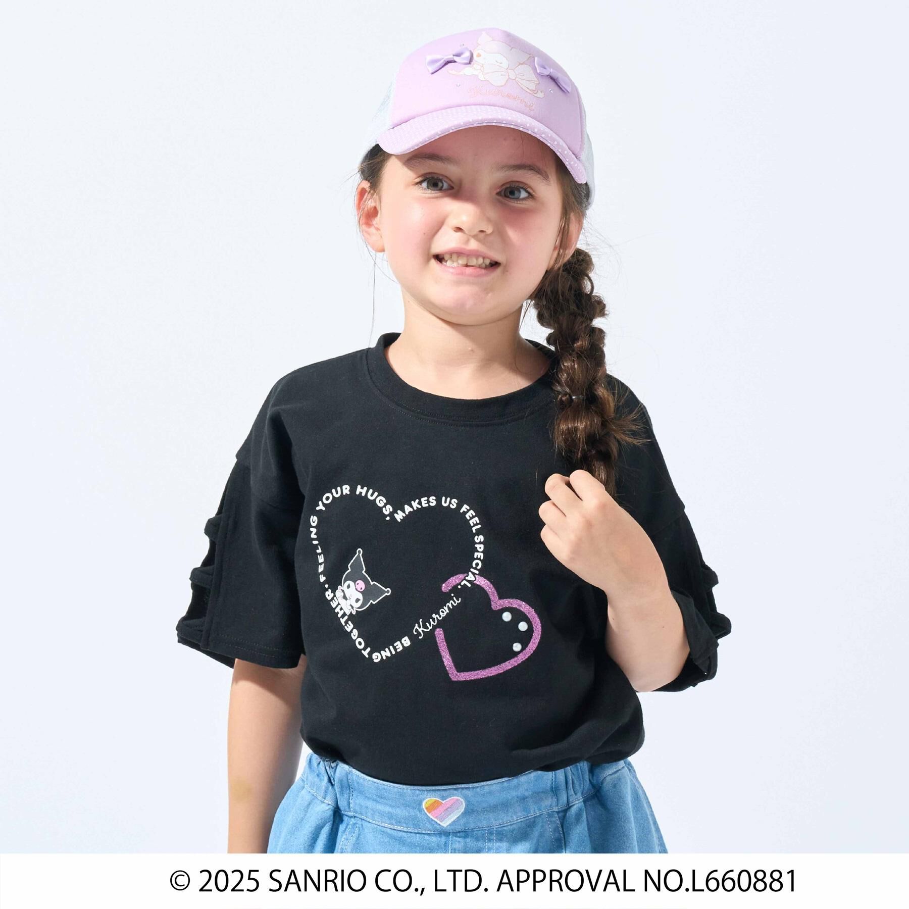 SHOO･LA･RUE「【サンリオキャラクターズ】袖デザインTシャツ」|Tシャツ・カットソー|ブラック(019)