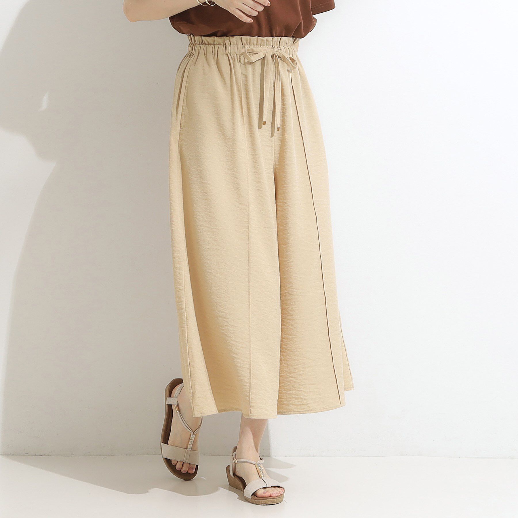 SHOO･LA･RUE「【S-LL/ひんやり】さらっとタッチできれい見え ピンタックスカーチョ」|その他|