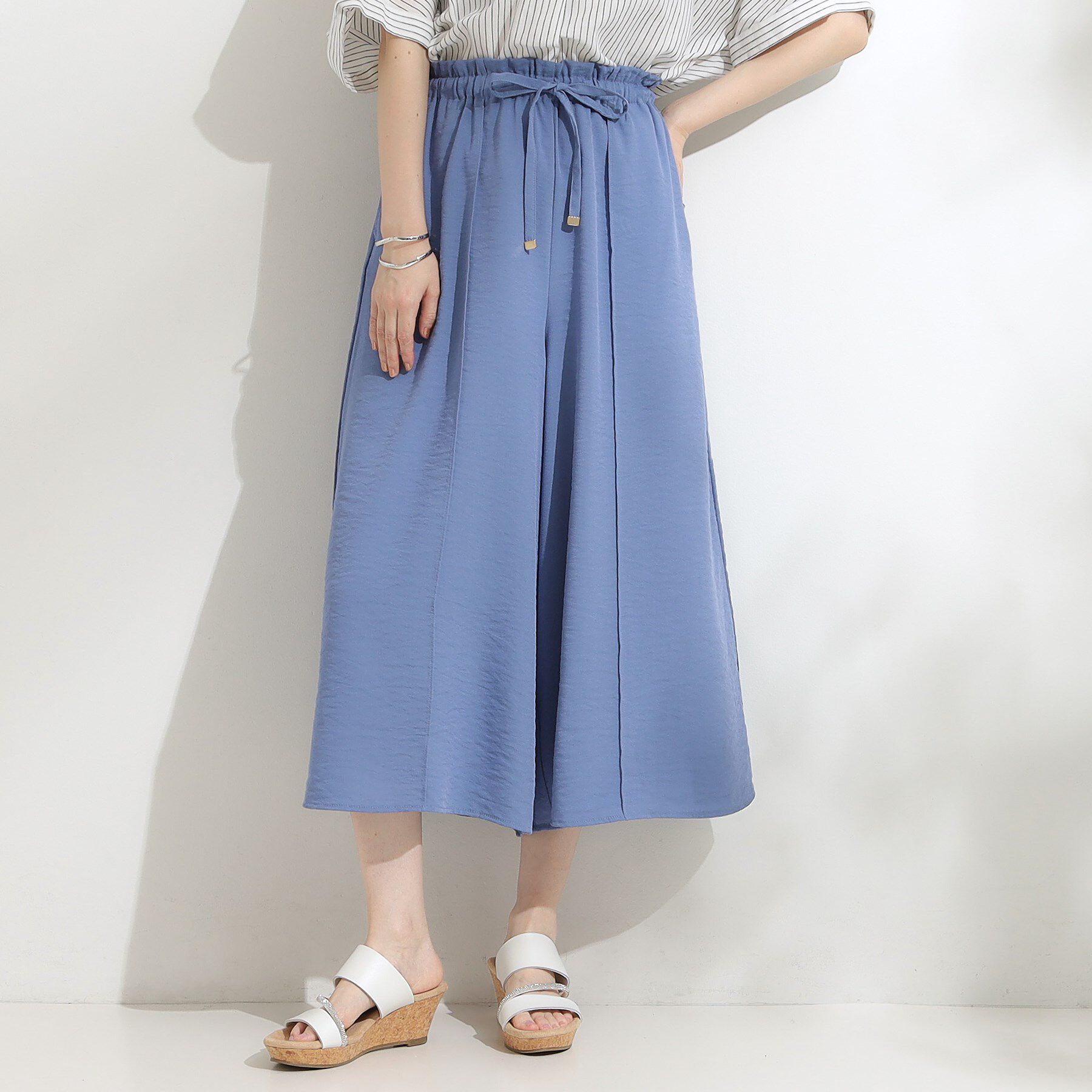 SHOO･LA･RUE「【S-LL/ひんやり】さらっとタッチできれい見え ピンタックスカーチョ」|その他|