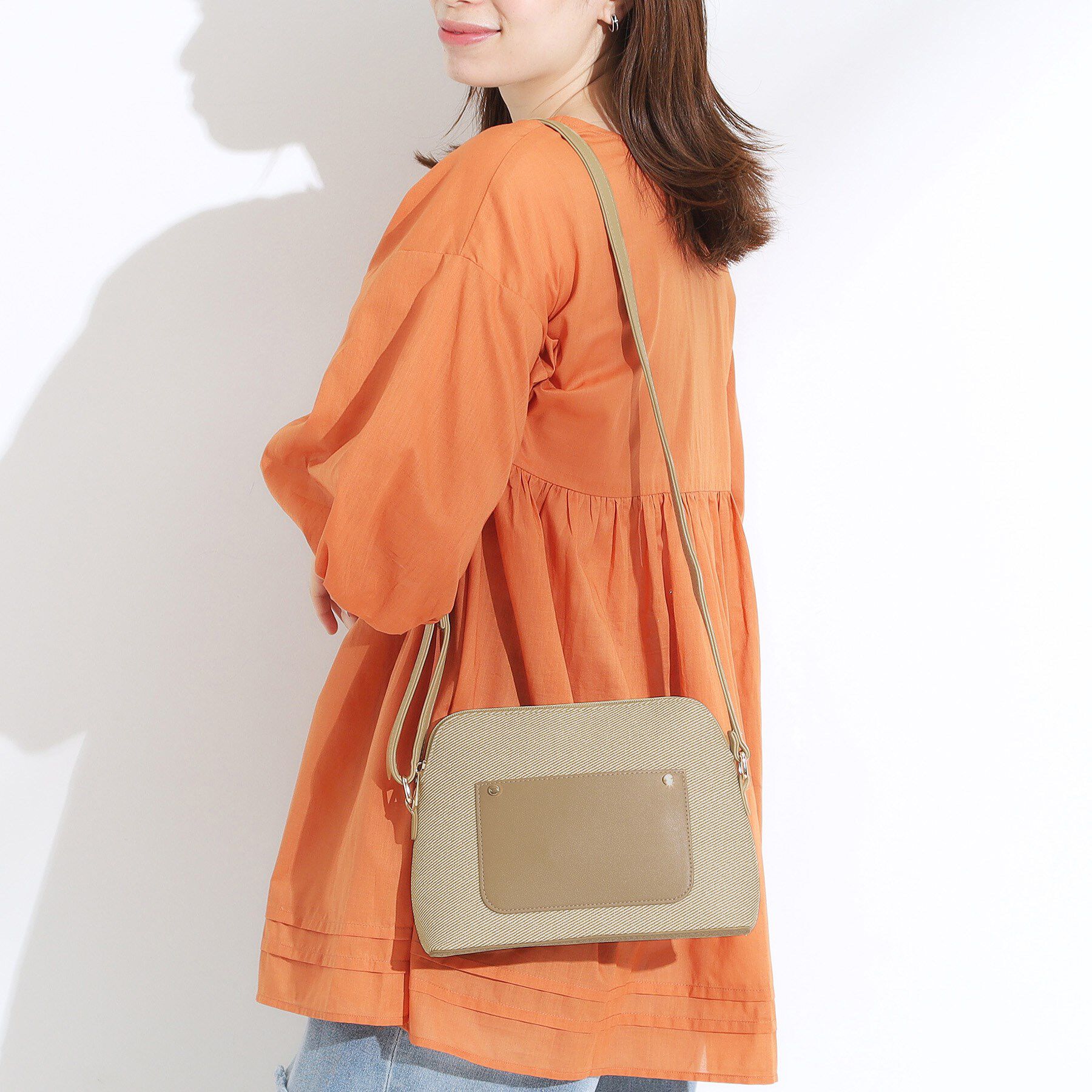 SHOO･LA･RUE「キャンバス風合皮ショルダーバッグ」|ショルダー・メッセンジャー|