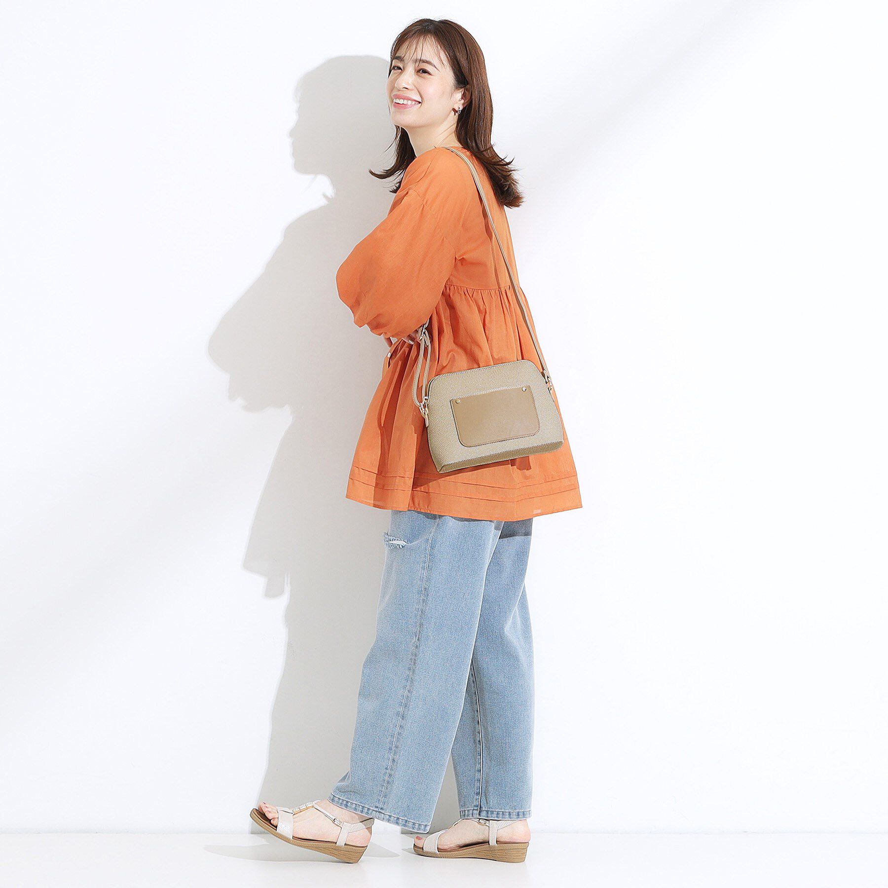 SHOO･LA･RUE「キャンバス風合皮ショルダーバッグ」|ショルダー・メッセンジャー|