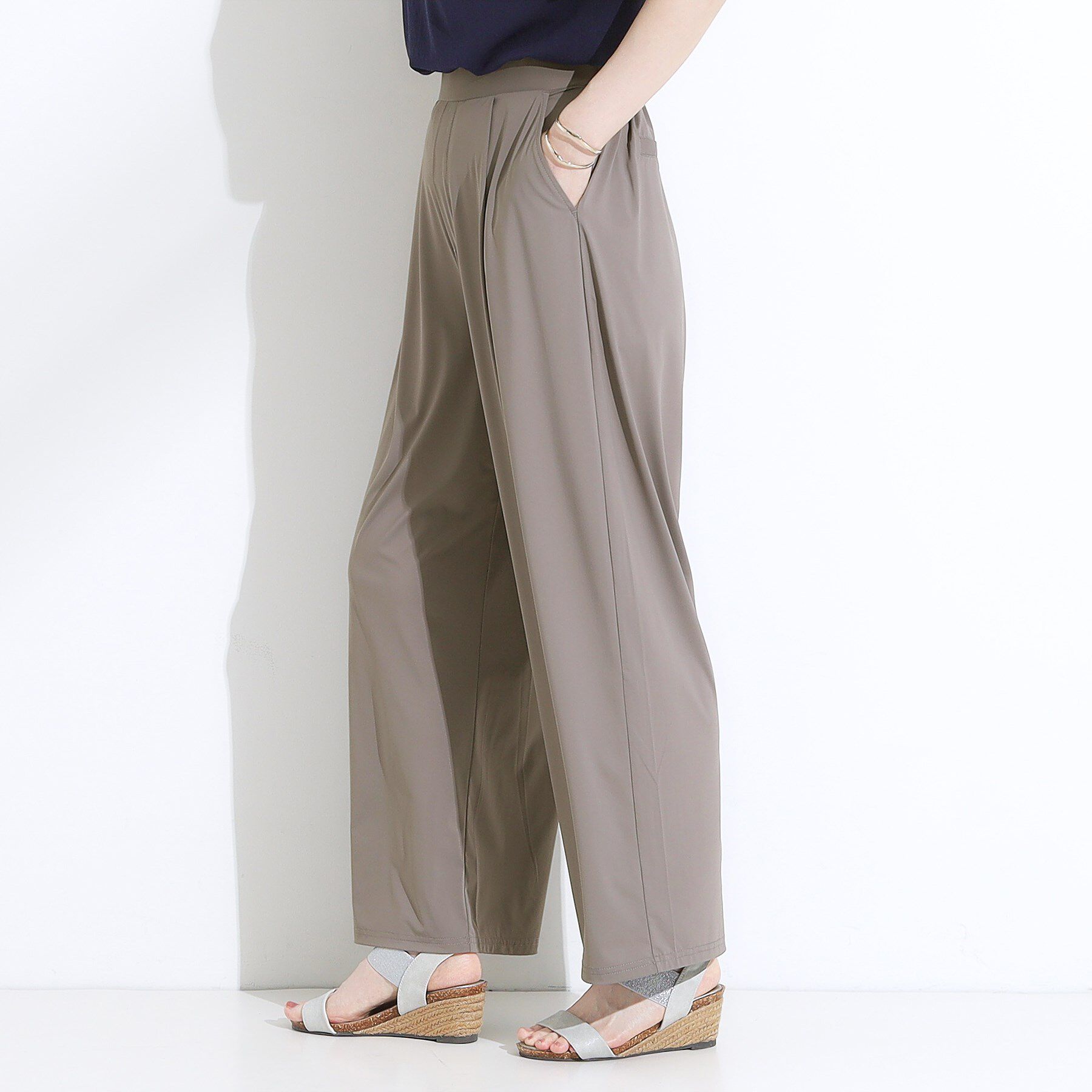 SHOO･LA･RUE「【S-LL/ひんやり/UV】リラクシーな穿き心地 エアリーワイドパンツ」|その他|