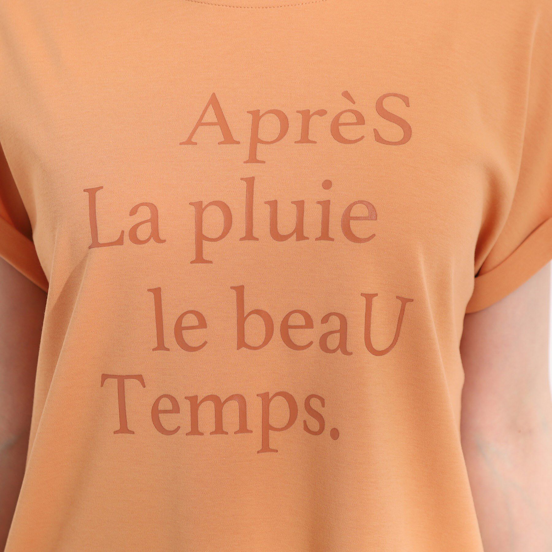 SHOO･LA･RUE「【汗ジミ防止/ひんやり/UV】ロゴプリントTシャツ」|Tシャツ・カットソー|