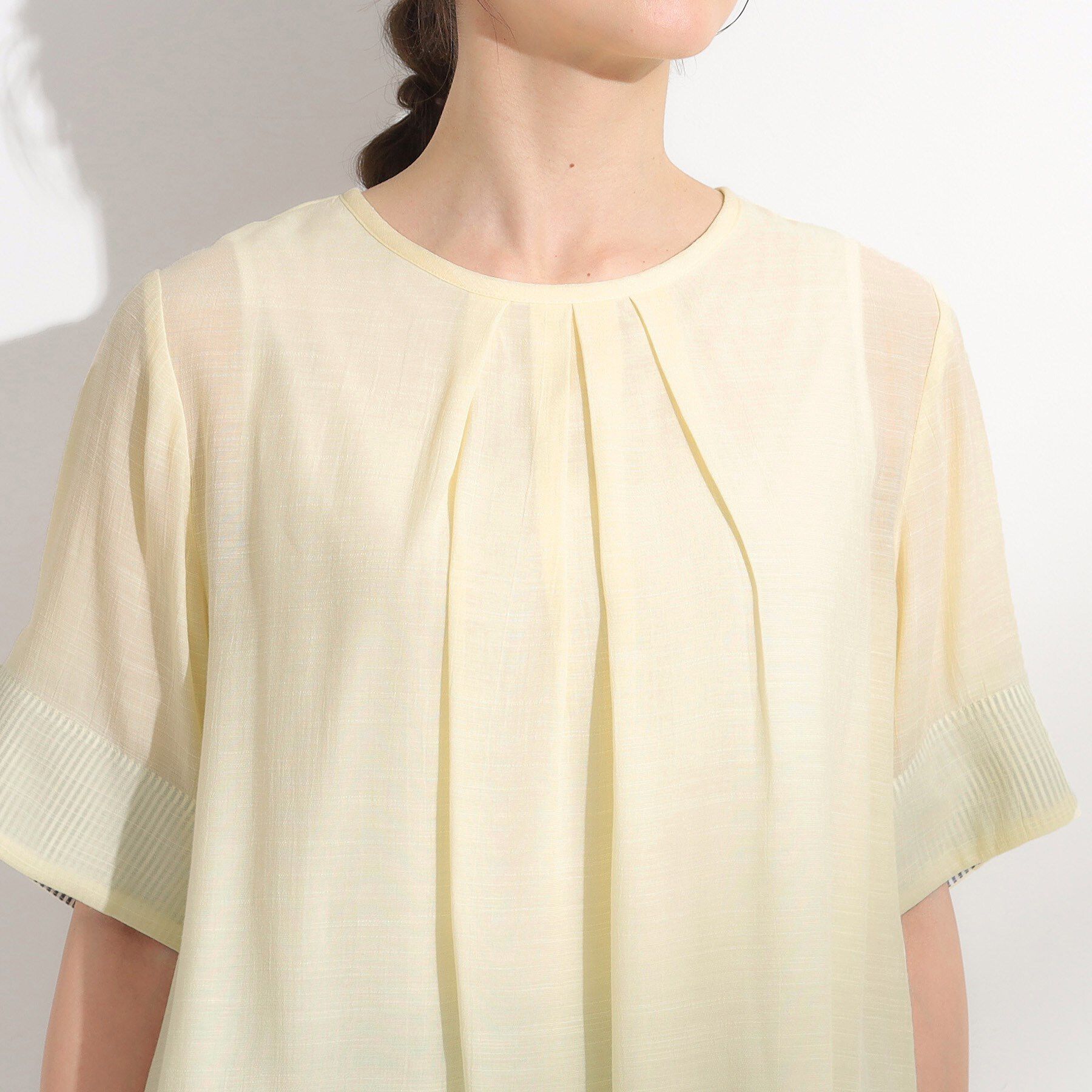 SHOO･LA･RUE「【洗える/S-LL】着るだけでコーデが決まる 裾レイヤードトップス」|Tシャツ・カットソー|