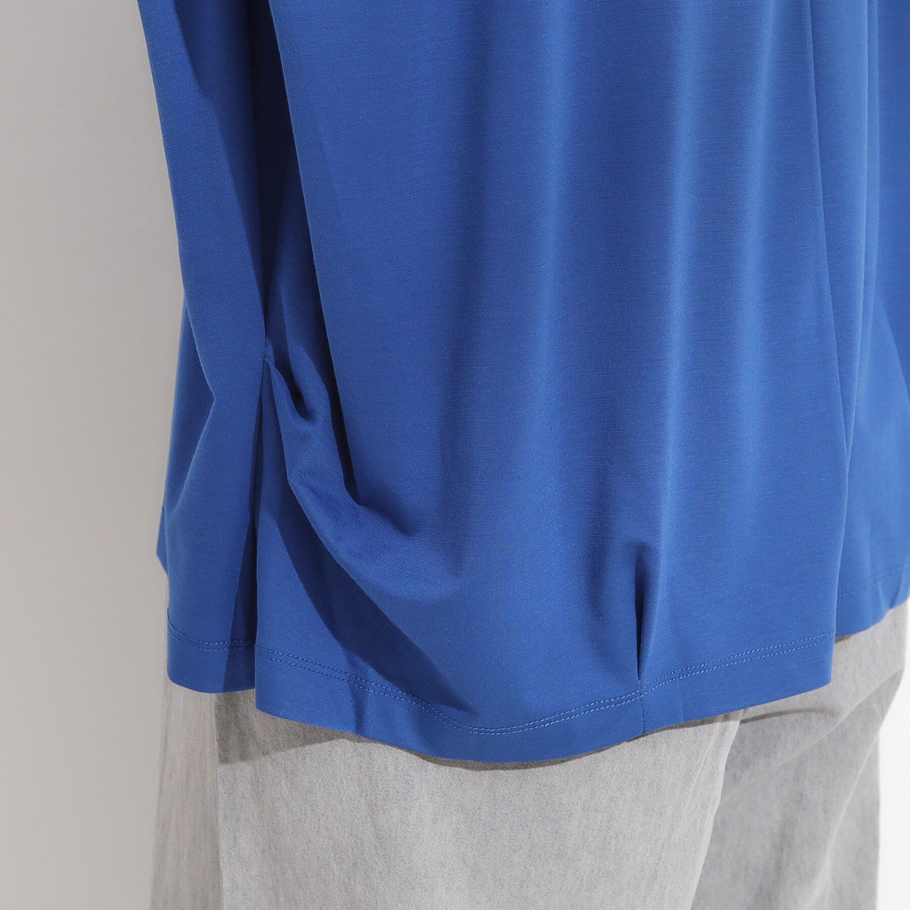 SHOO･LA･RUE「【S-LL/ひんやり/UV】二の腕をきれいにカバー ショルダータックトップス」|Tシャツ・カットソー|