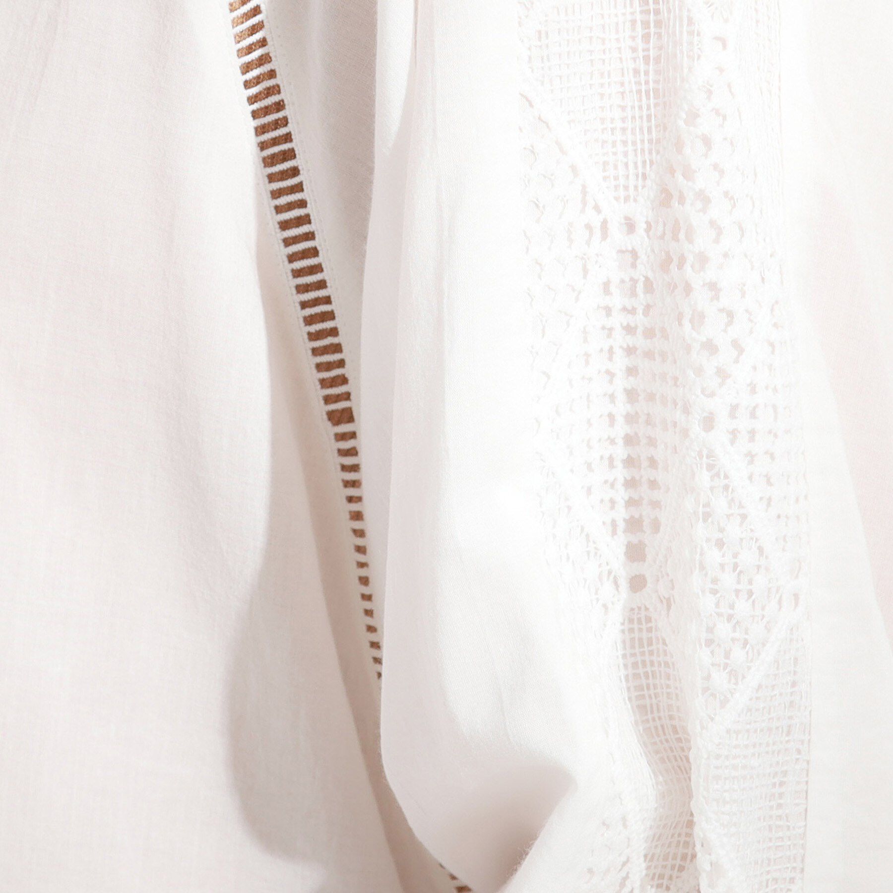 SHOO･LA･RUE「【S-LL】お袖デザインが華やか はしごレースチュニック」|チュニック|