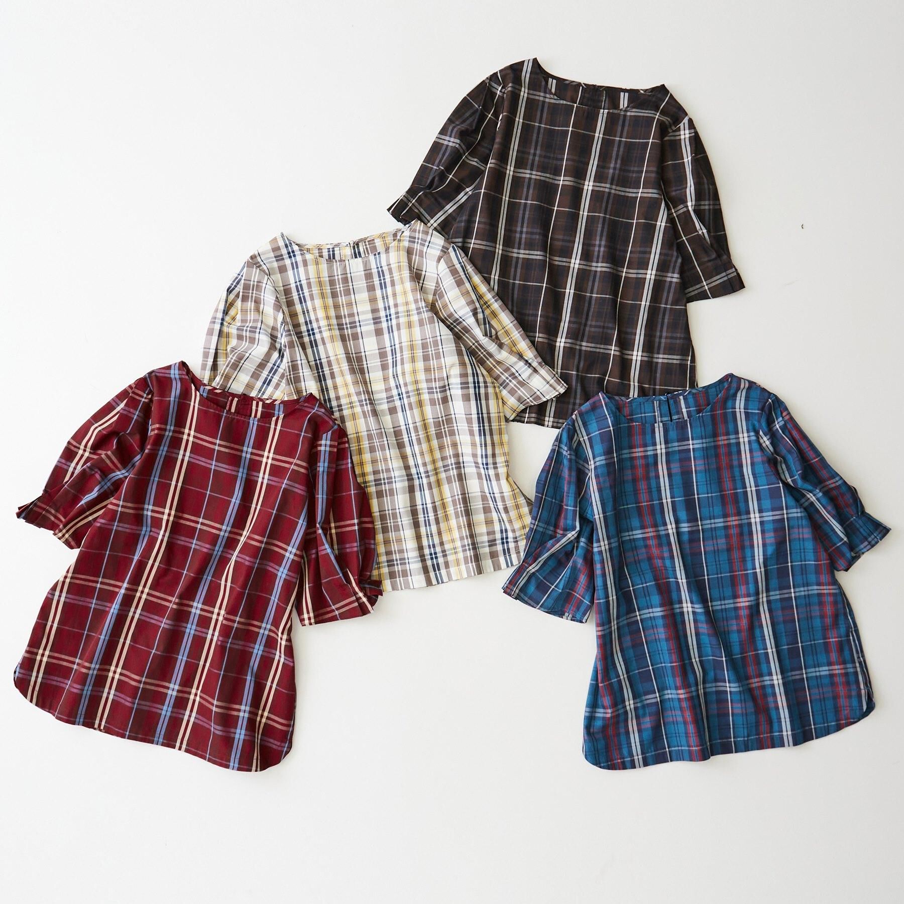 SHOO･LA･RUE「【S-LL/5分袖】お袖タックできれいに魅せる 大人のフェミニンブラウス」|シャツ・ブラウス|