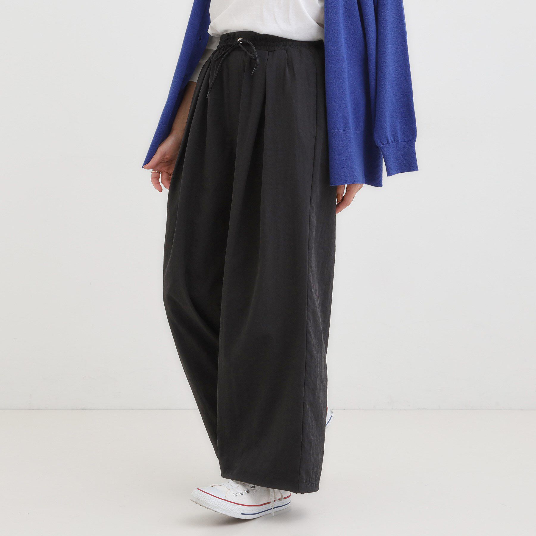 SHOO･LA･RUE「【2WAY/S-LL】シルエット変化を楽しめる ドロスト ワイドカーブパンツ」|その他|