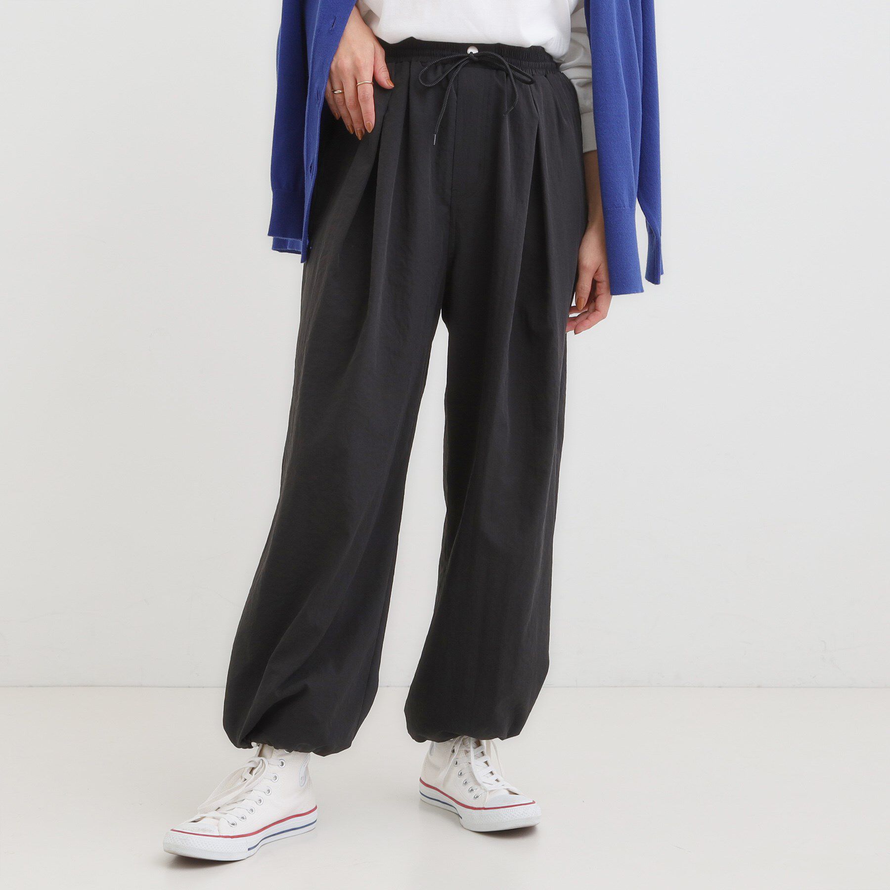 SHOO･LA･RUE「【2WAY/S-LL】シルエット変化を楽しめる ドロスト ワイドカーブパンツ」|その他|