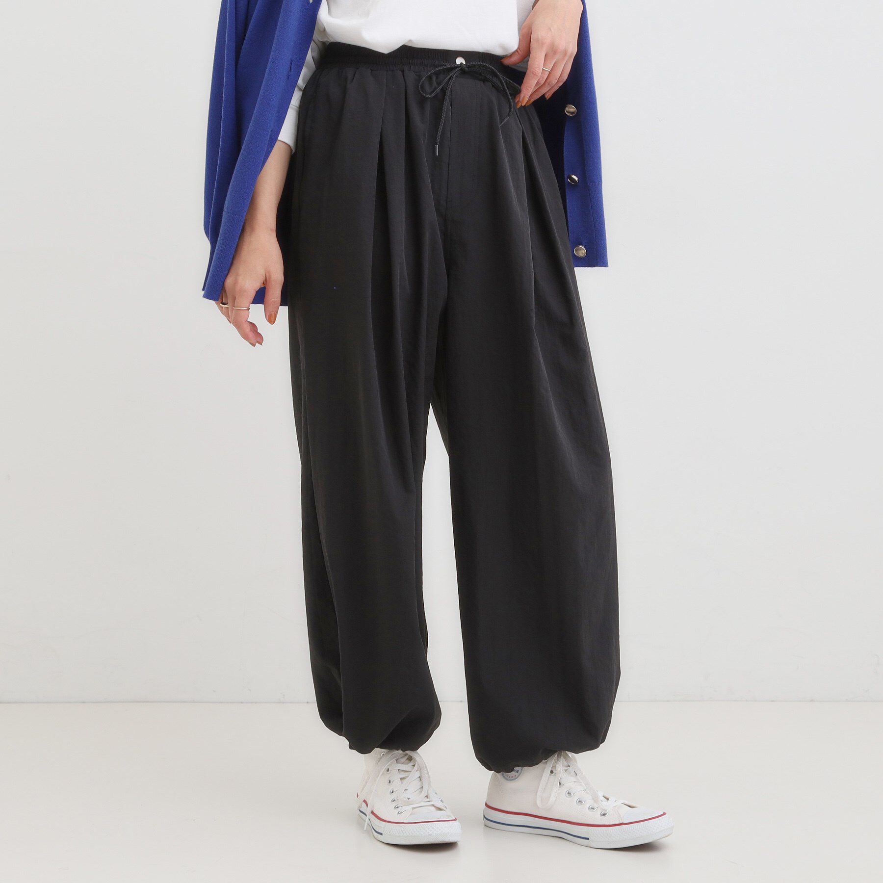 SHOO･LA･RUE「【2WAY/S-LL】シルエット変化を楽しめる ドロスト ワイドカーブパンツ」|その他|