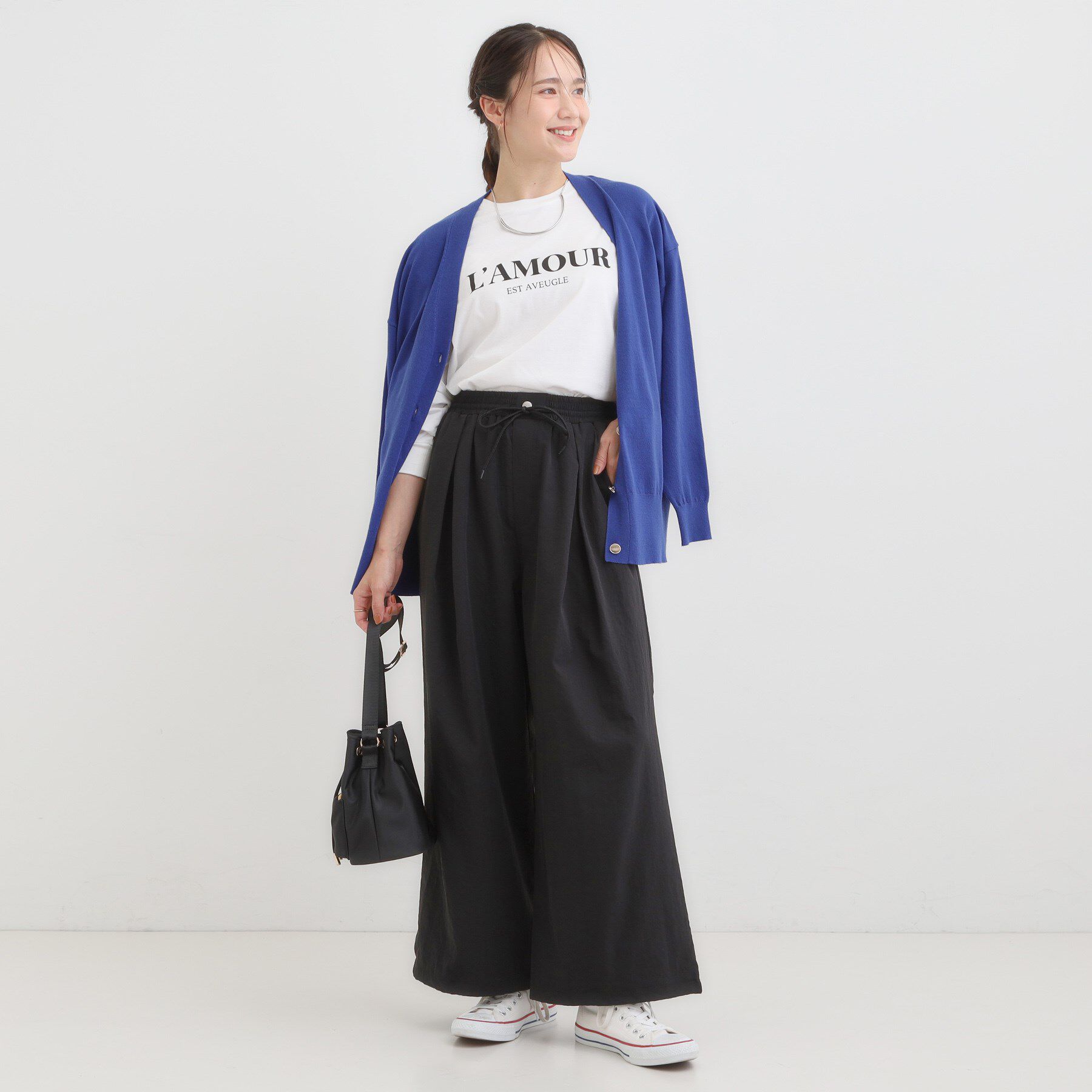 SHOO･LA･RUE「【2WAY/S-LL】シルエット変化を楽しめる ドロスト ワイドカーブパンツ」|その他|