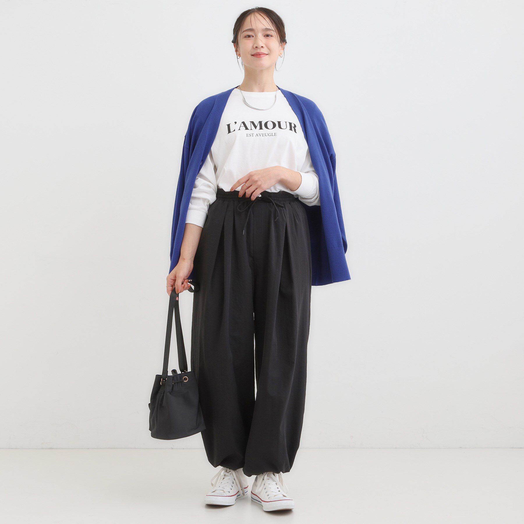 SHOO･LA･RUE「【2WAY/S-LL】シルエット変化を楽しめる ドロスト ワイドカーブパンツ」|その他|