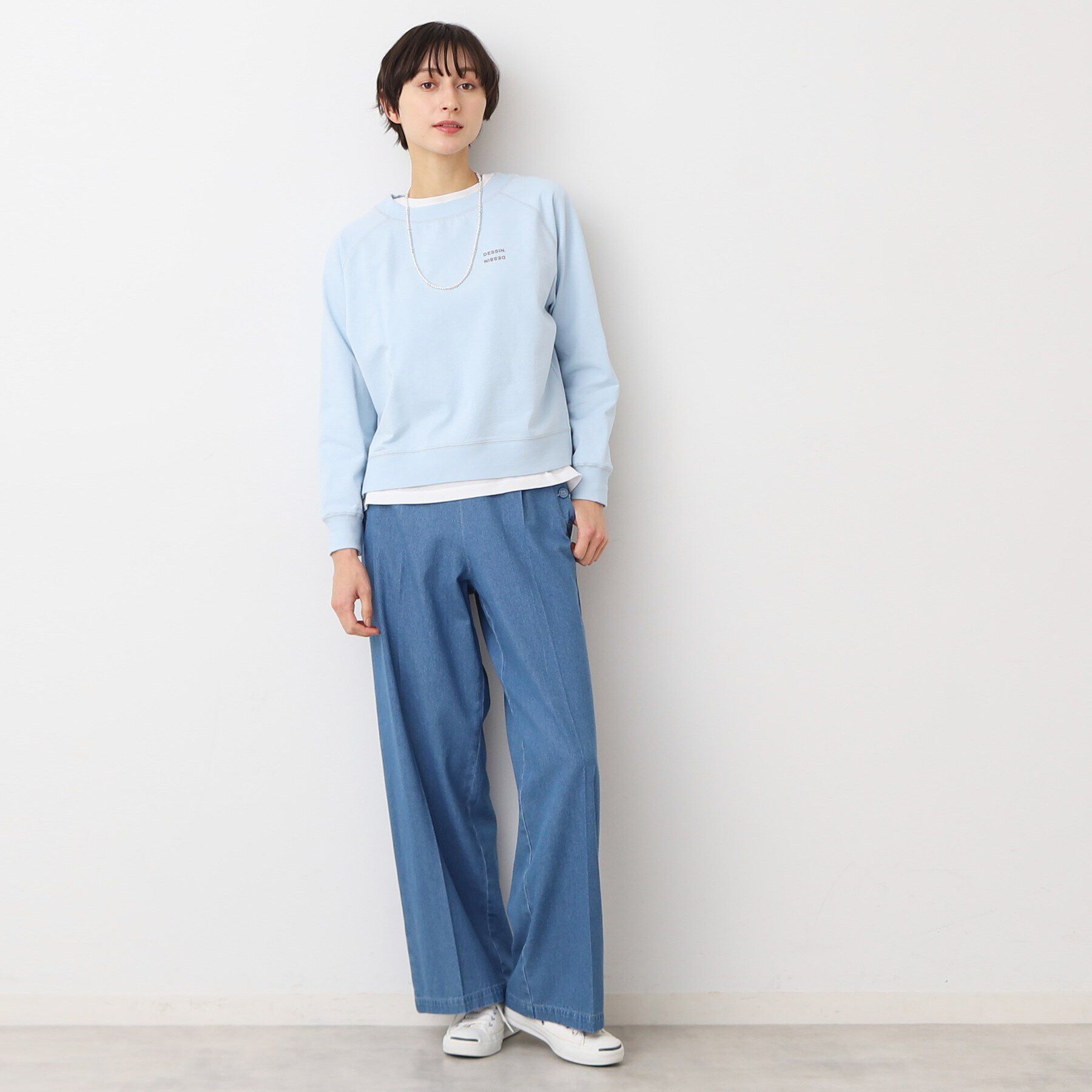 Dessin「【洗える】クロップド丈ロゴカットソー（S～L）」|Tシャツ・カットソー|