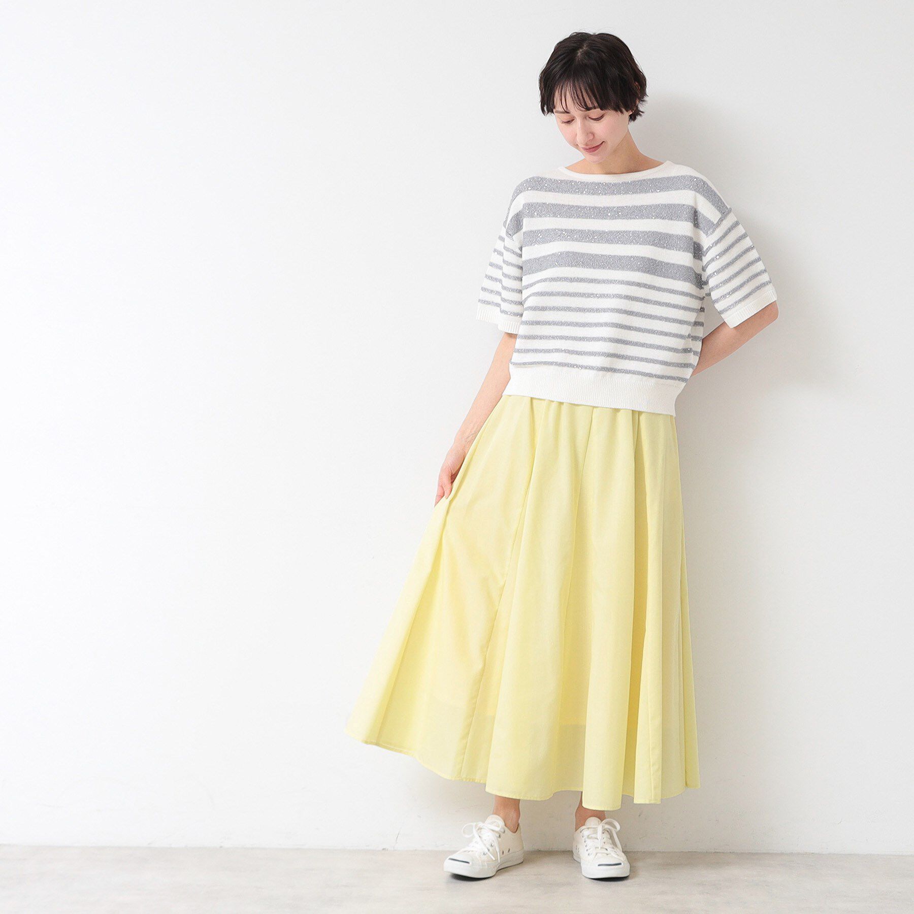 Dessin「【5色展開・ウエストゴム・洗える】エアリーフレアスカート（XS～L）」|スカート|