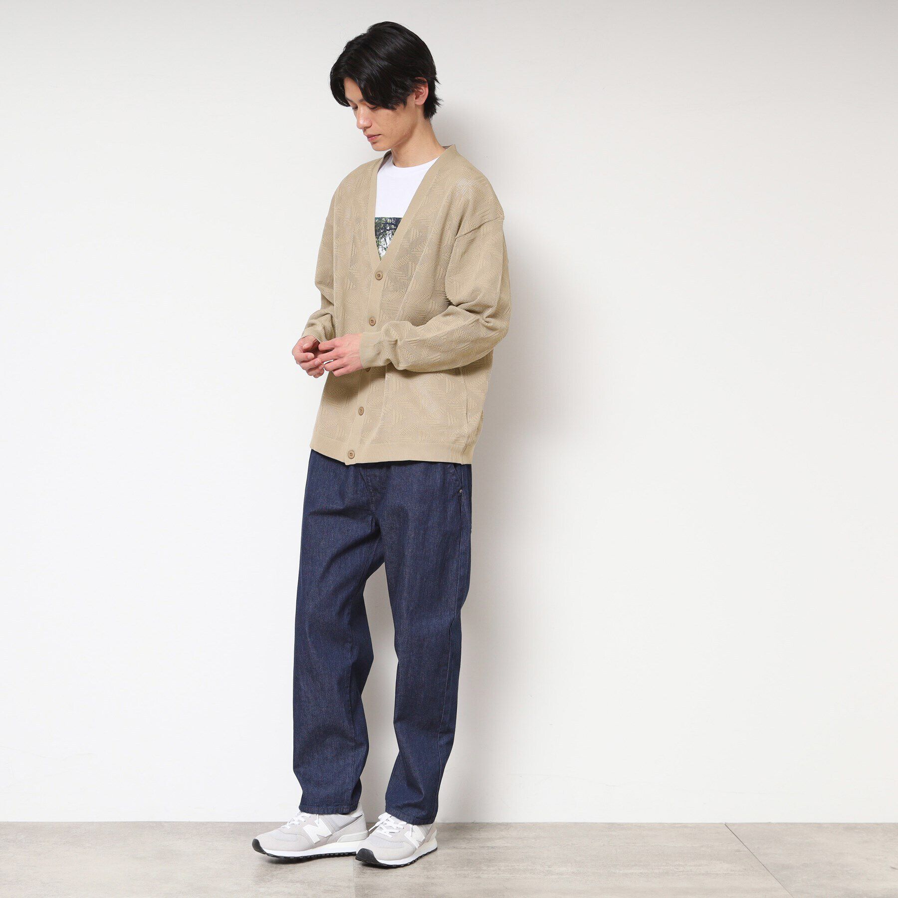 Dessin「【UV・洗える】透け柄ニットカーディガン」|カーディガン|