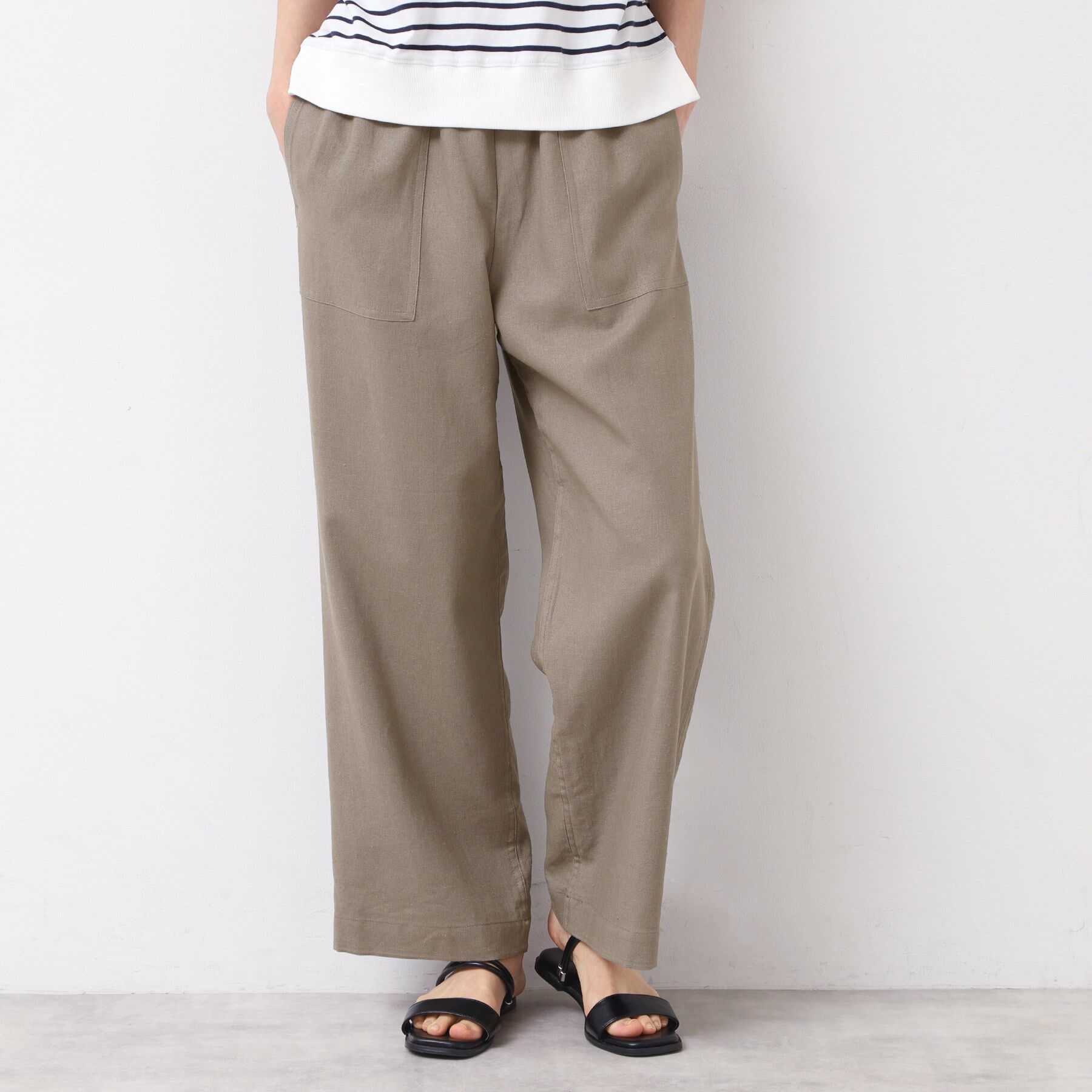 Dessin「【セットアップ可能・ウエストゴム・洗える】リネンブレンドポケット付パンツ（S～L）」|その他|