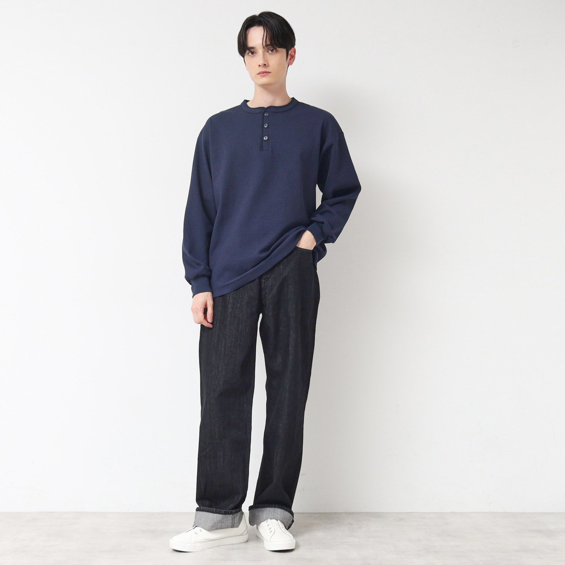 Dessin「【洗える】ワッフルロングスリーブTシャツ」|Tシャツ・カットソー|