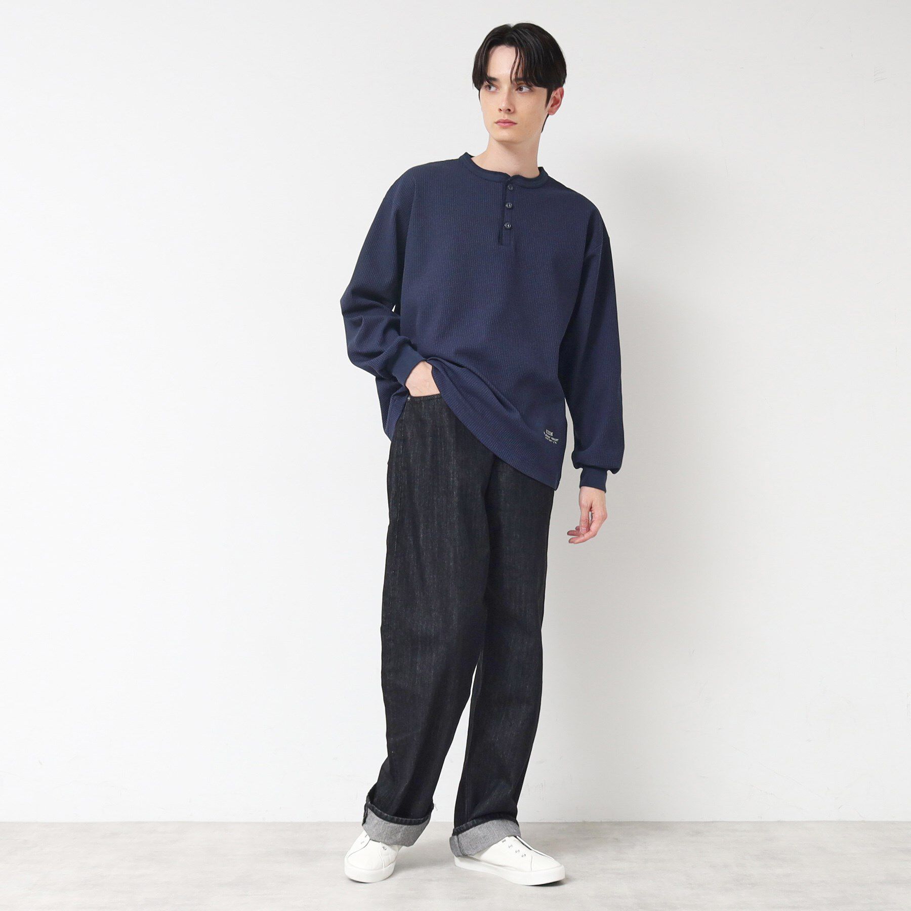 Dessin「【洗える】ワッフルロングスリーブTシャツ」|Tシャツ・カットソー|