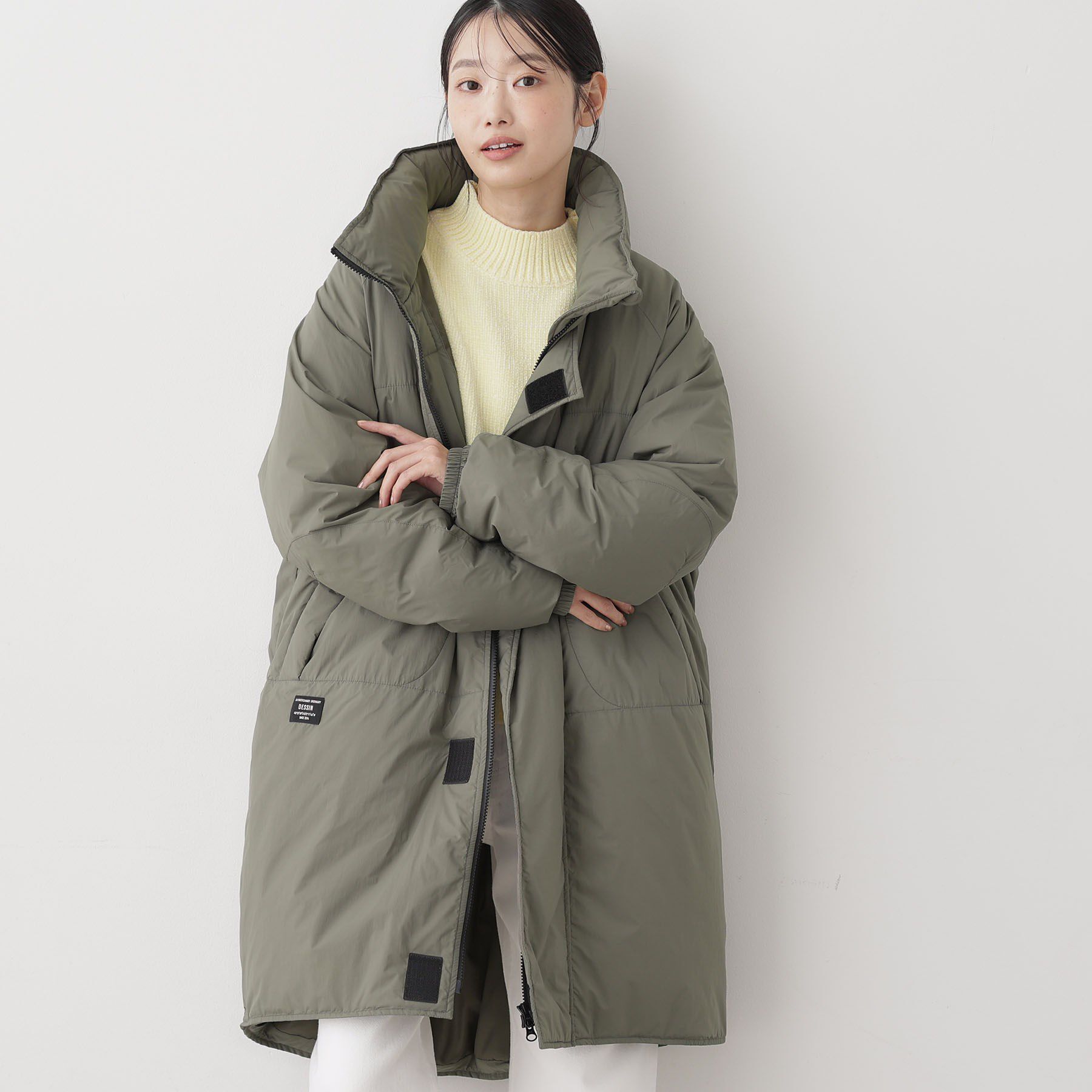 Dessin「【ユニセックス/軽量】モンスターコート」|ダウン|オリーブグリーン(0