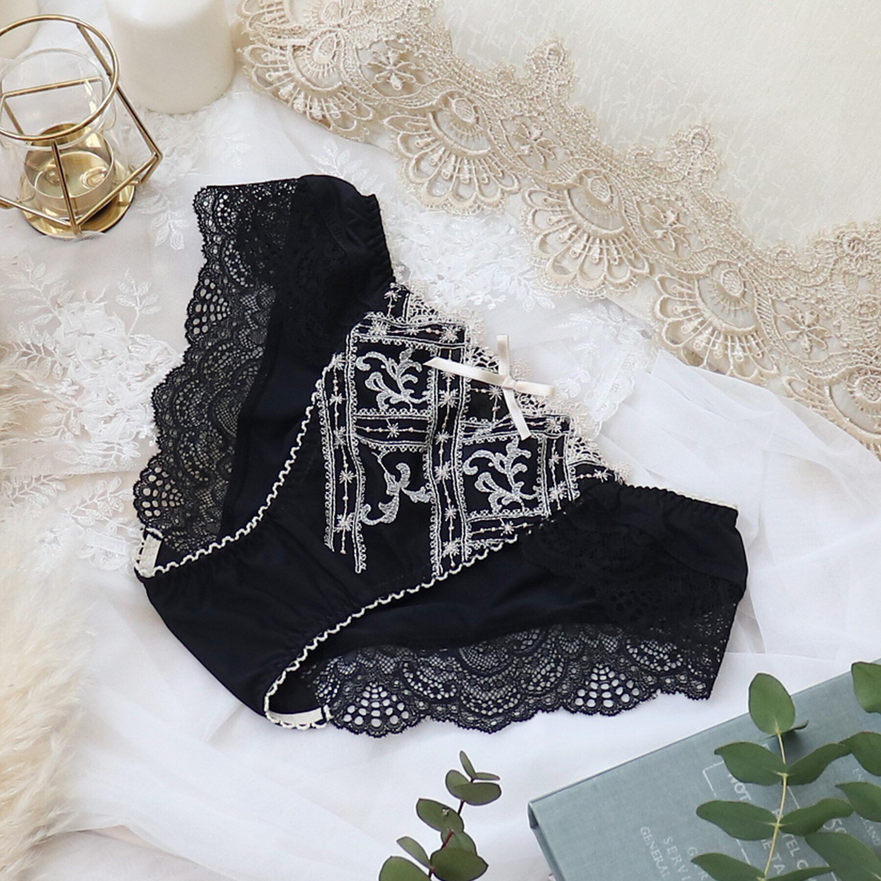 Risa Magli「クリスチアーヌ ノーマルショーツ」|インナー|ブラック(019)