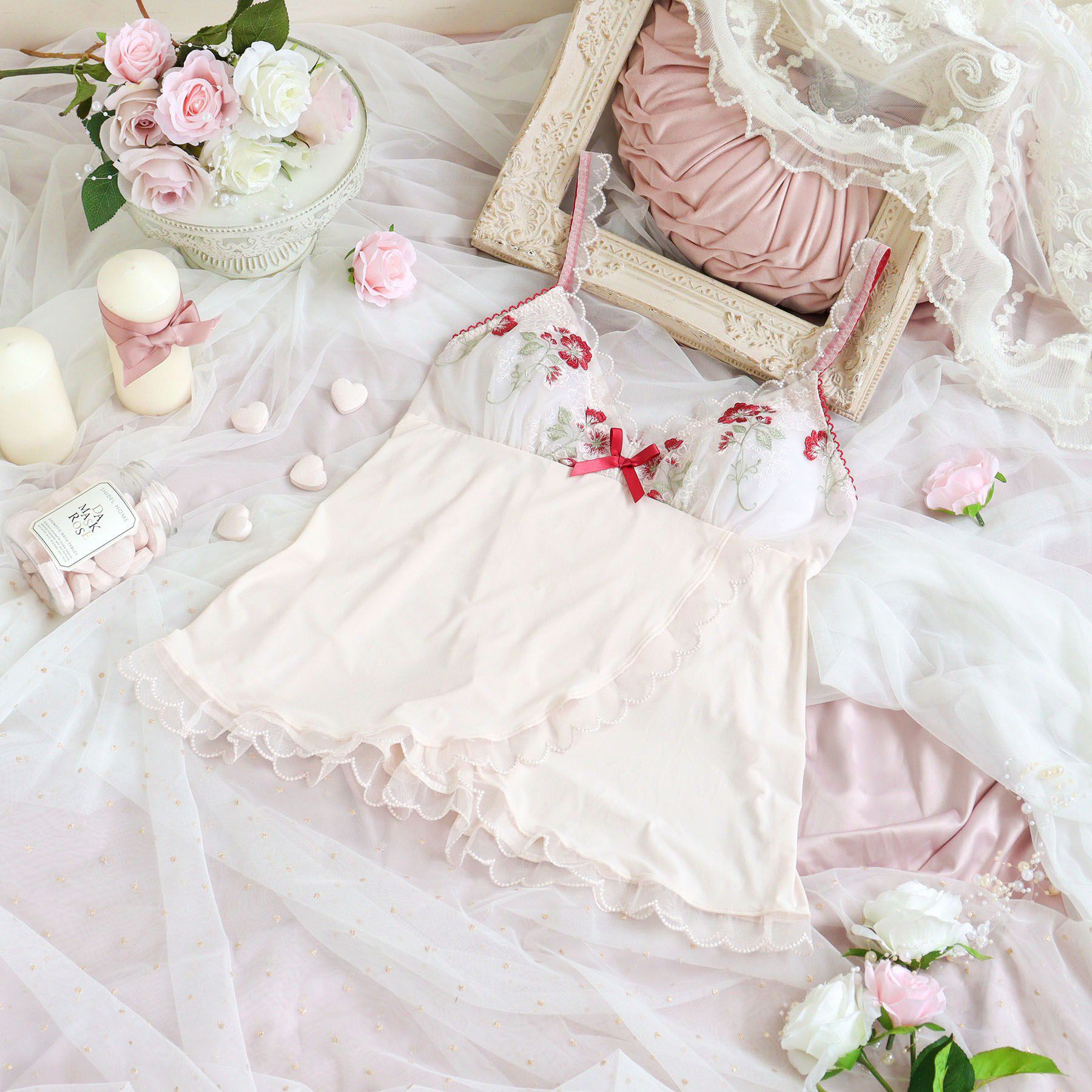 Risa Magli「プティット カップ付キャミソール」|キャミソール|レッド(061)