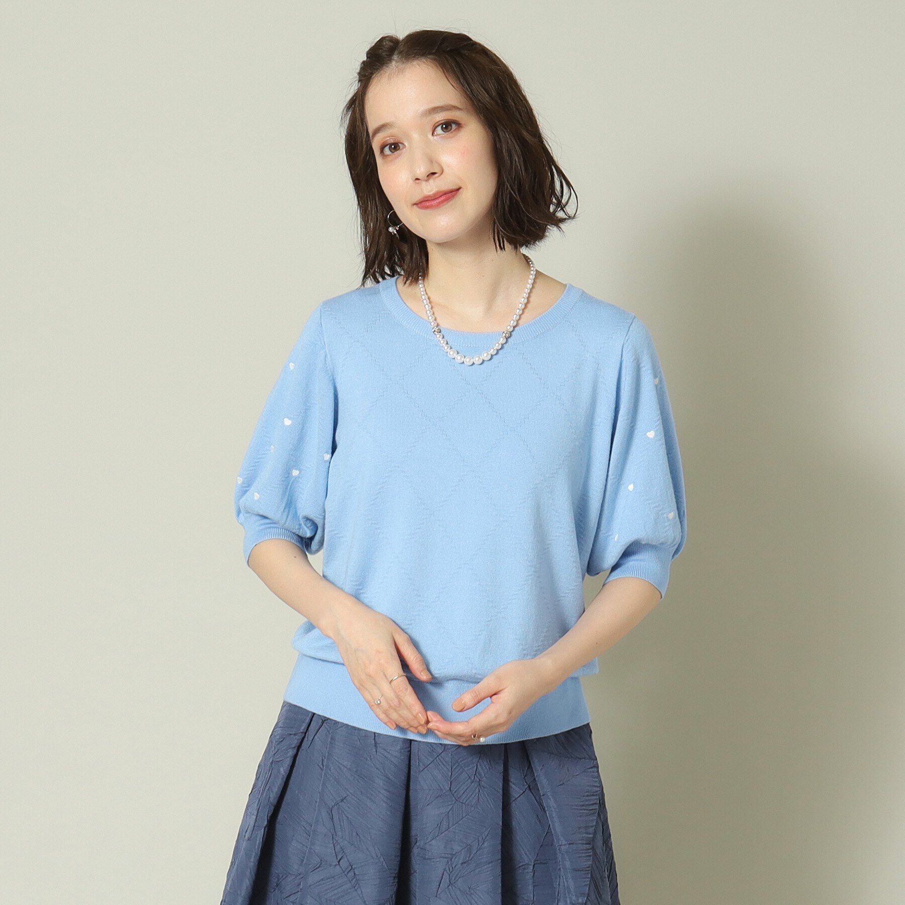 ITS&rsquo;DEMO「【通勤／手洗い可】ハート刺繍ニット」|ニット・セーター|