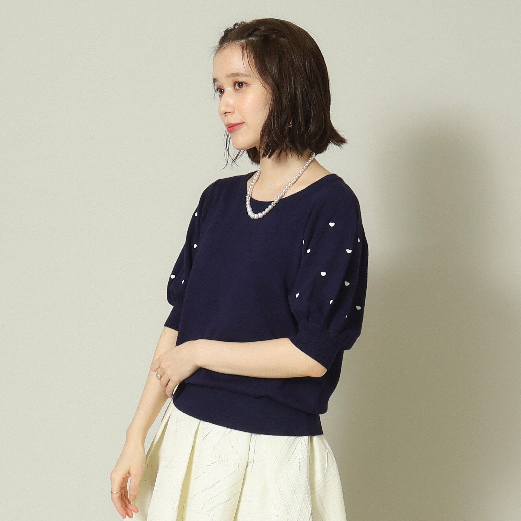 ITS&rsquo;DEMO「【通勤／手洗い可】ハート刺繍ニット」|ニット・セーター|