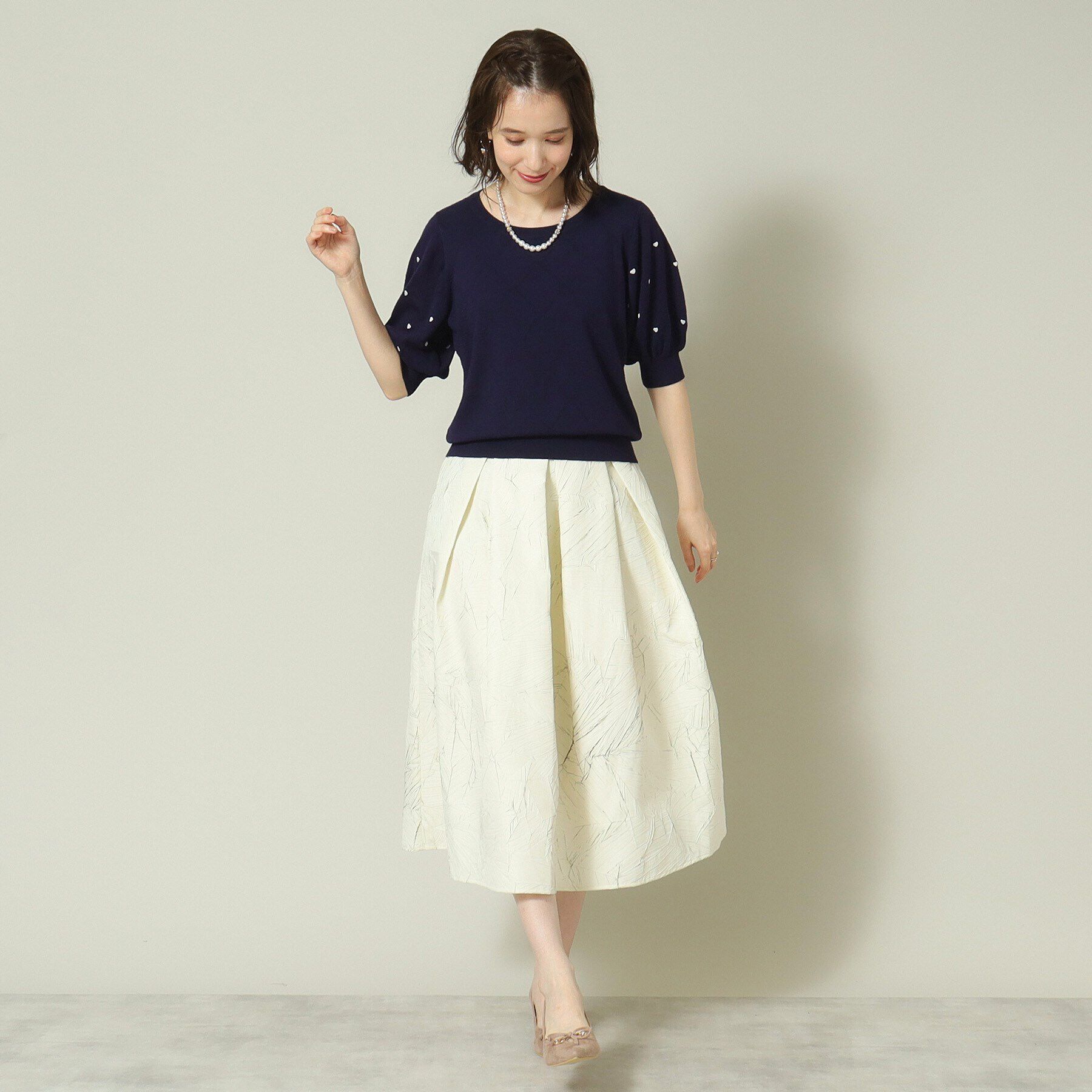 ITS&rsquo;DEMO「【通勤／手洗い可】ハート刺繍ニット」|ニット・セーター|