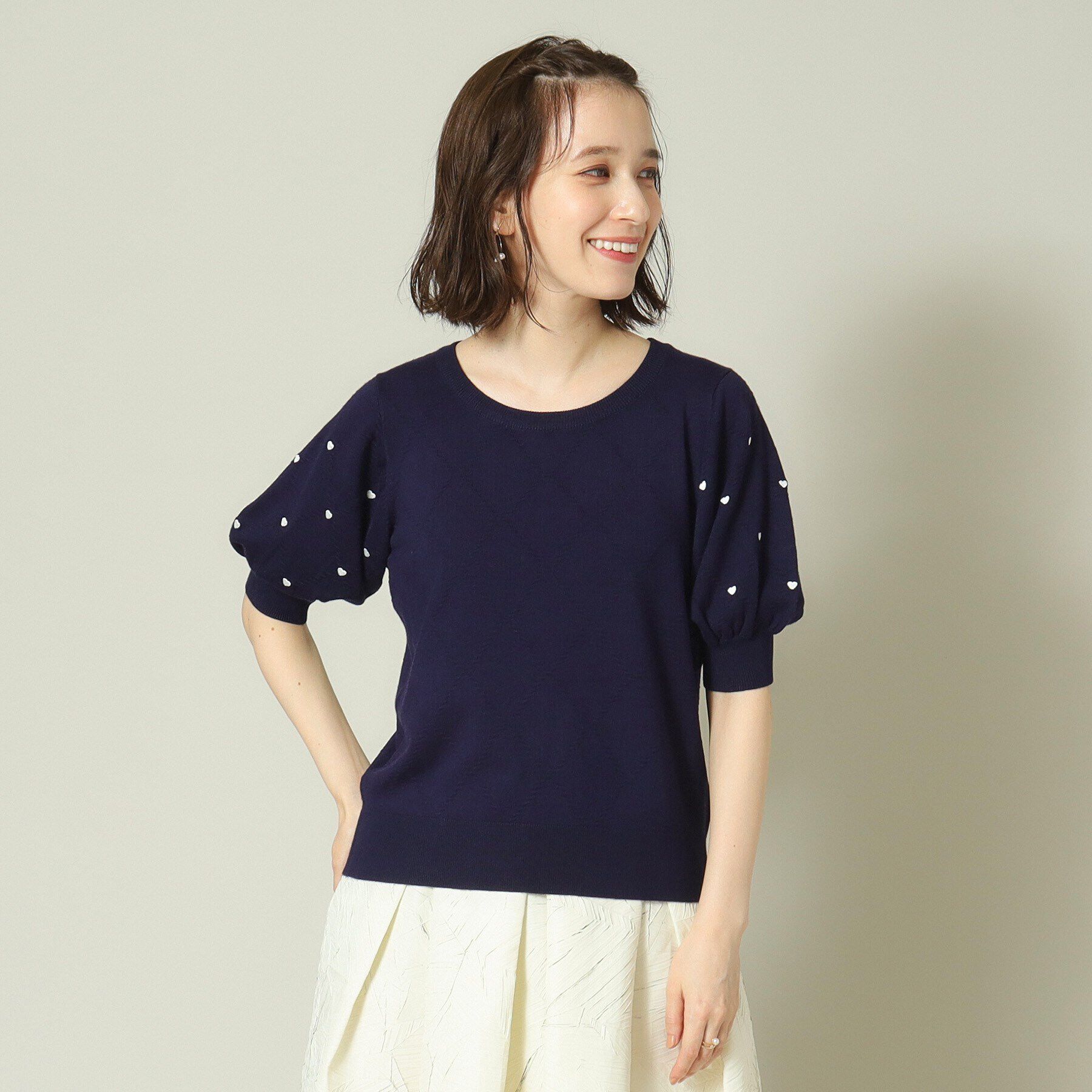 ITS&rsquo;DEMO「【通勤／手洗い可】ハート刺繍ニット」|ニット・セーター|