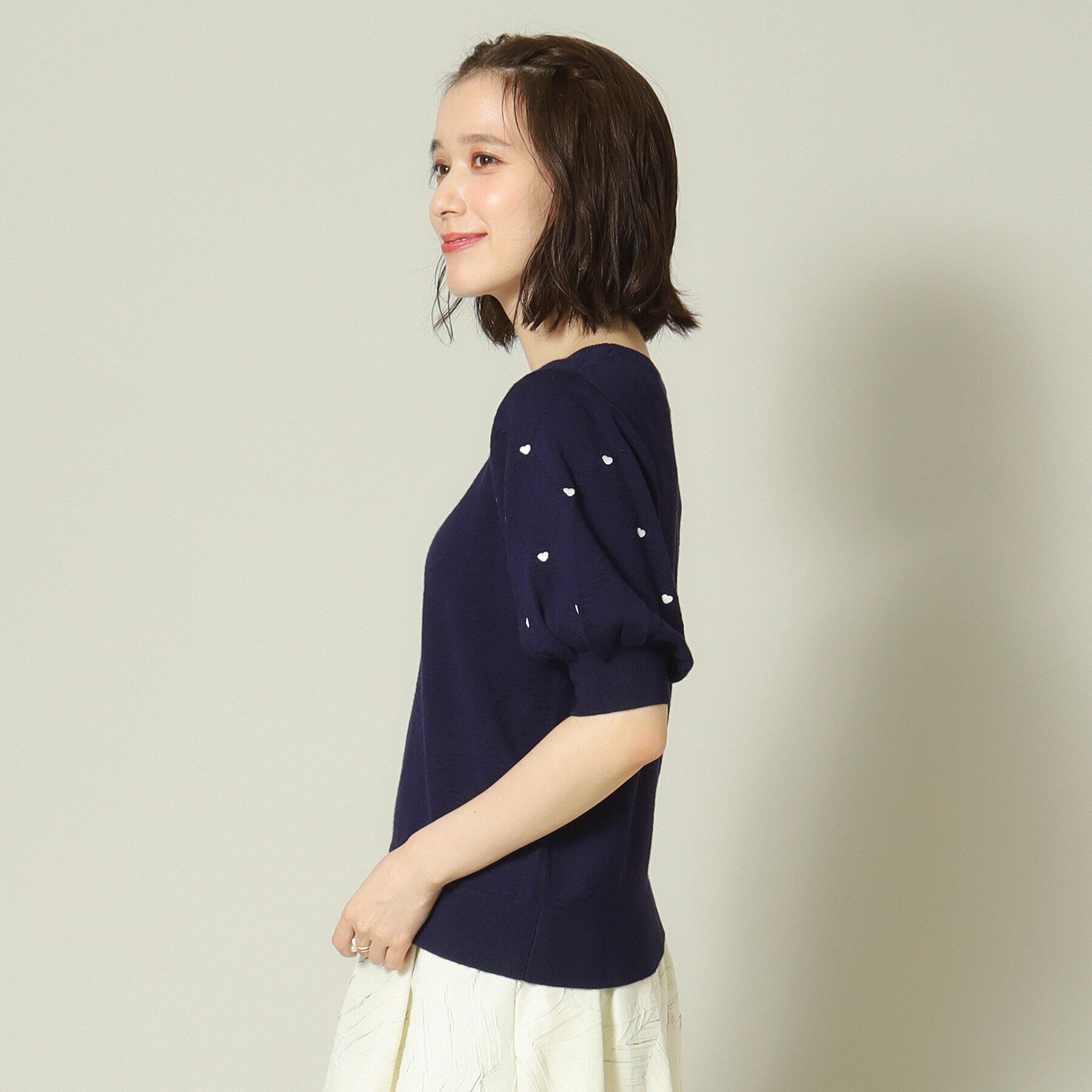 ITS&rsquo;DEMO「【通勤／手洗い可】ハート刺繍ニット」|ニット・セーター|