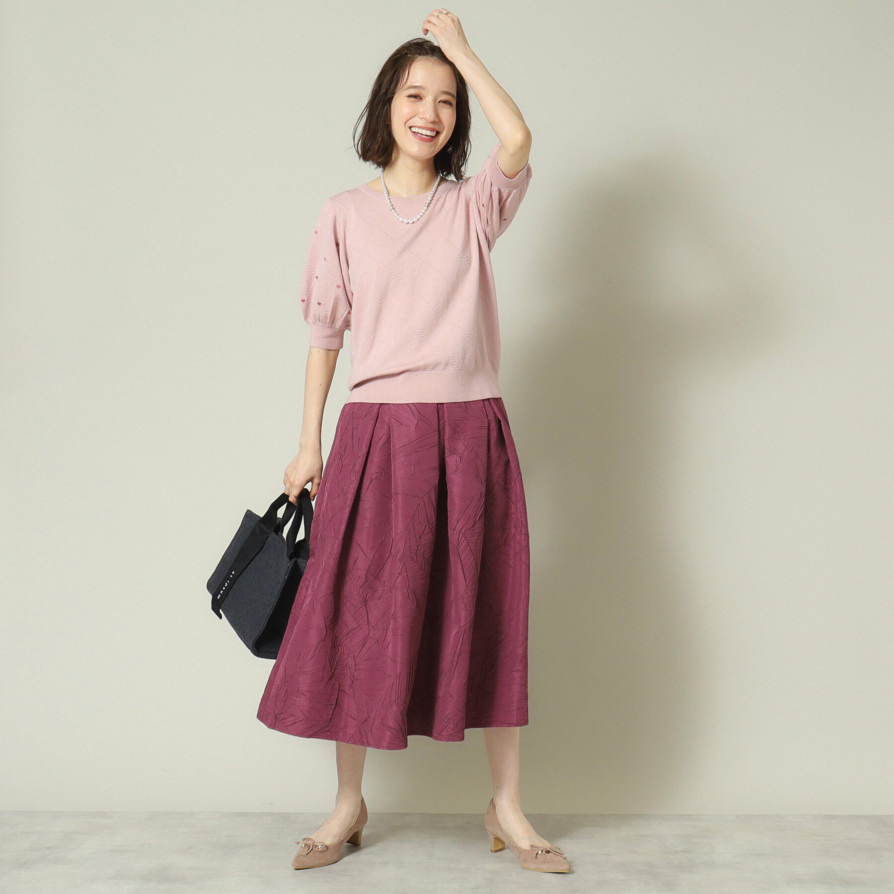 ITS&rsquo;DEMO「【通勤／手洗い可】ハート刺繍ニット」|ニット・セーター|